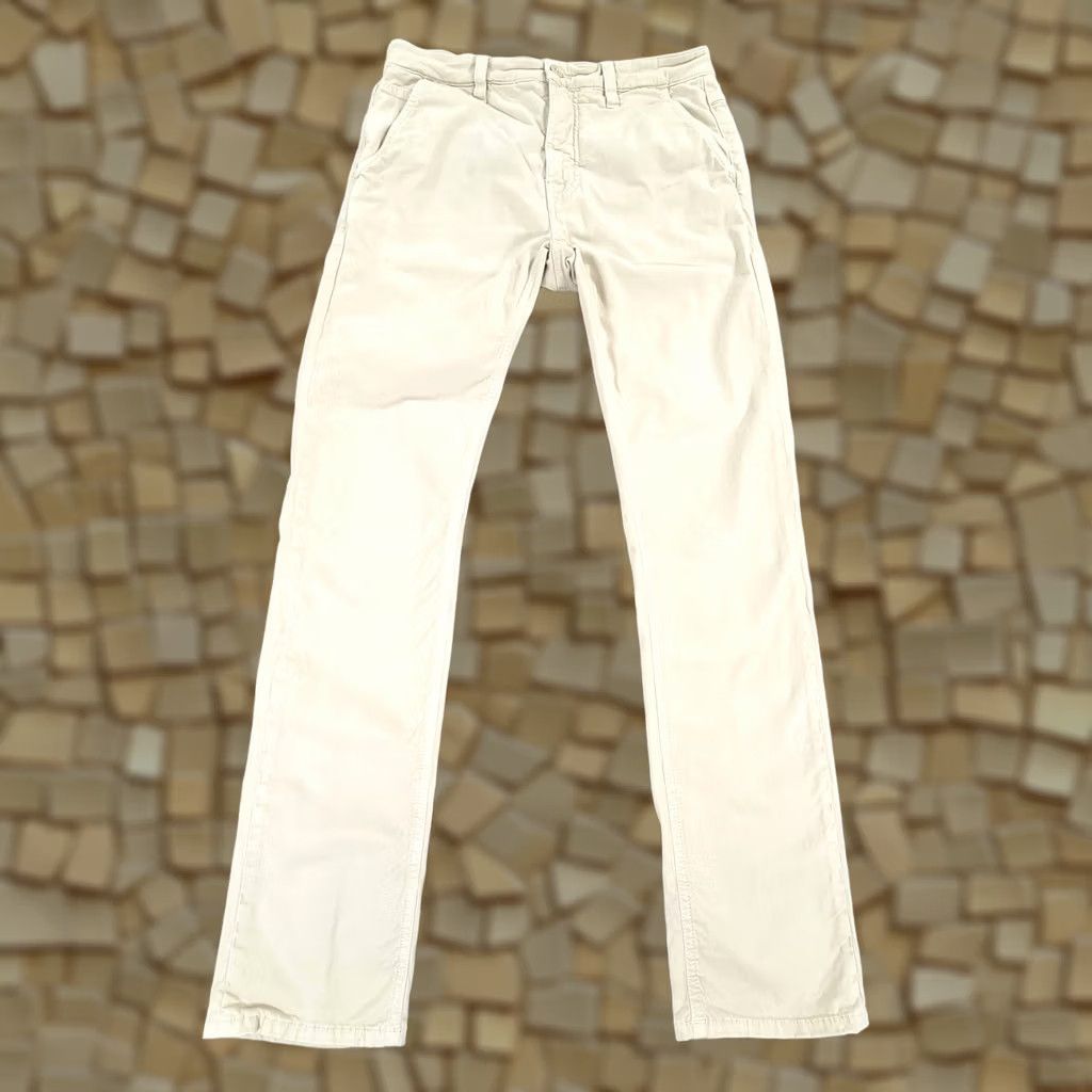 Nudie Jeans Nudie Jeans Mens Chino Trousers Beige W31 L32 Slim Adam Stretch Pants Size US 31 - 1 Thumbnail