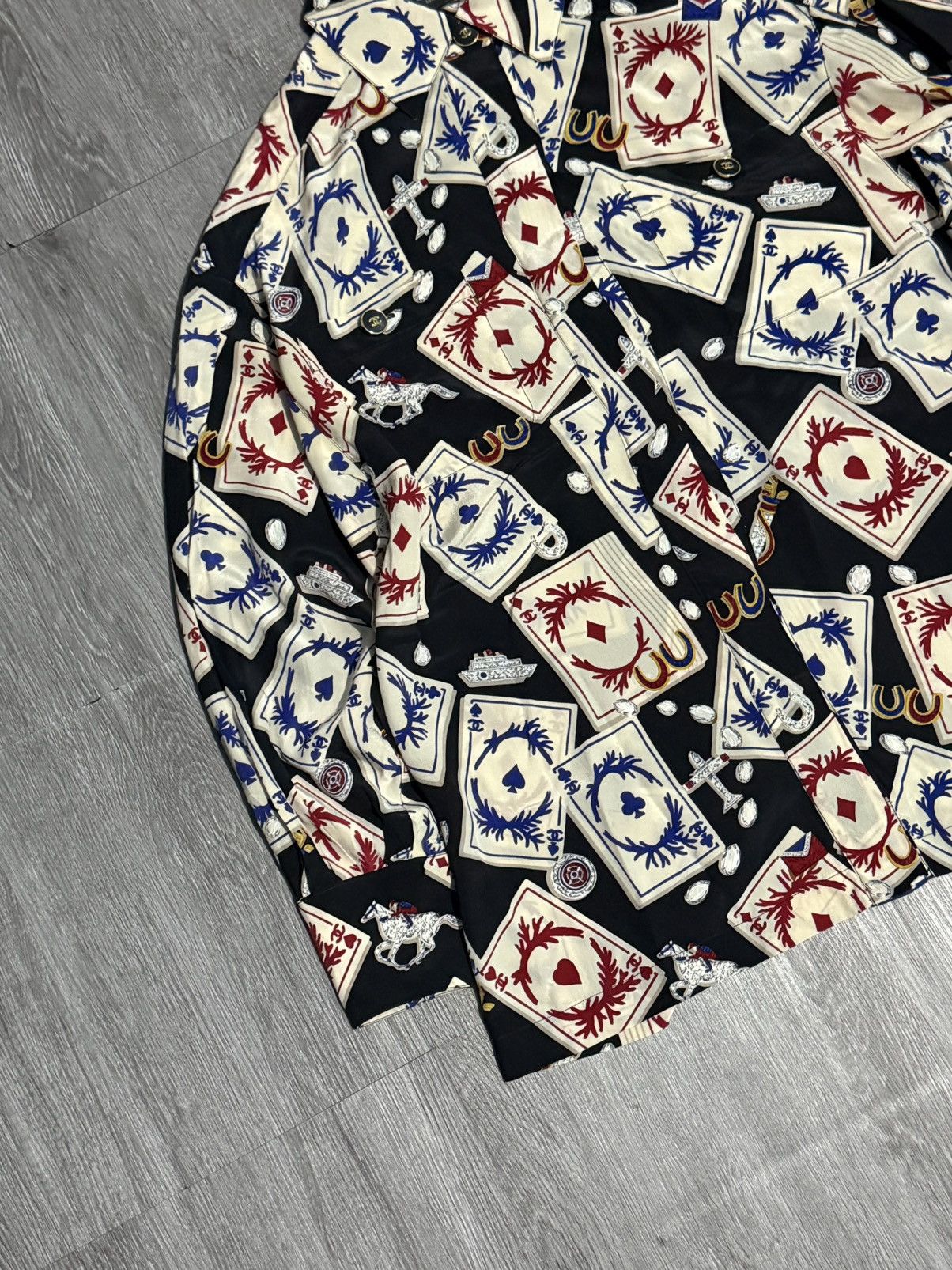 Chanel CHANEL CARD PRINT SILK SHIRT Size M / US 6-8 / IT 42-44 - 3 Thumbnail