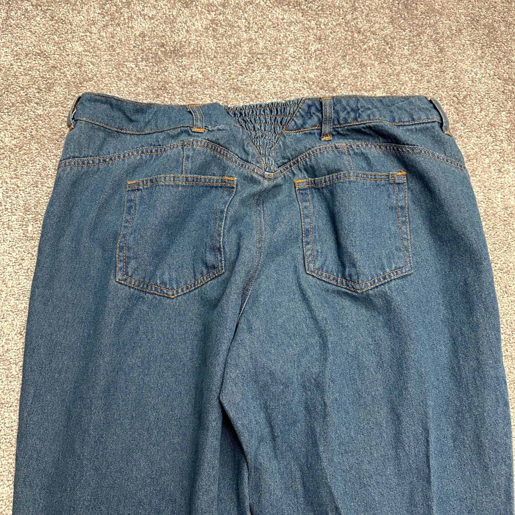 Vintage WOMAN WITHIN Plus Size 18 Bootcut Jeans Medium Wash Blue Cotton Casual 5-Pocket Women Size 40" / US 18 - 7 Thumbnail