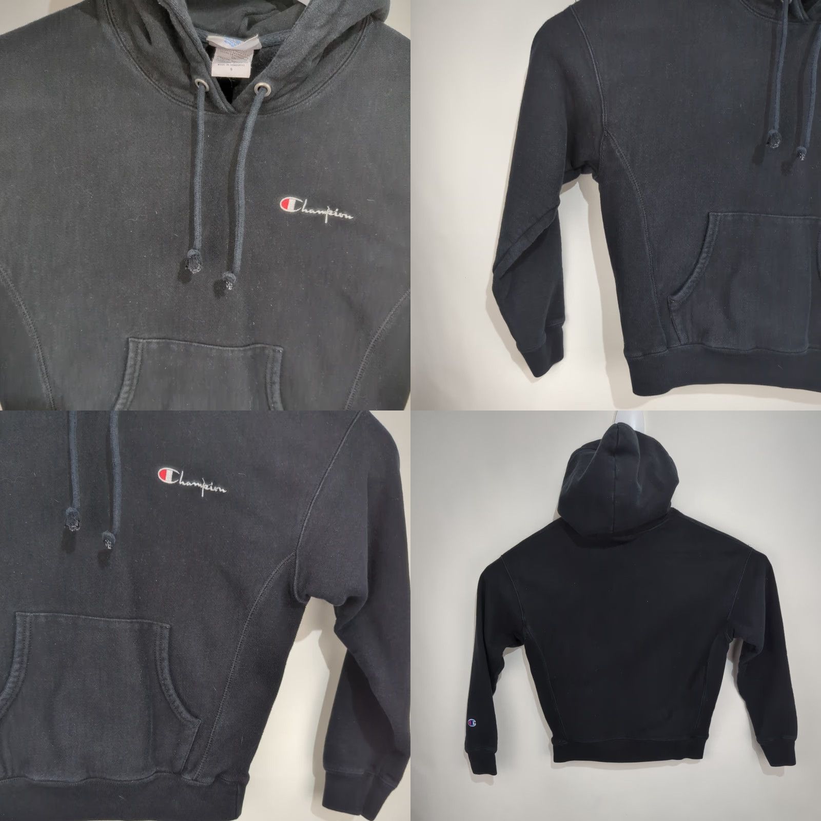 Champion VINTAGE Champion Reverse Weave Sweatshirt Pullover Hoodie Black Adult Small S Men's Regular Size US S / EU 44-46 / 1 - 8 Thumbnail