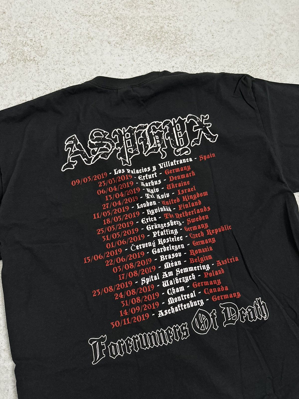 Band Tees Asphyx Forerunners Of Death Rock Tour T-Shirt Size US XXL / EU 58 / 5 - 14 Thumbnail