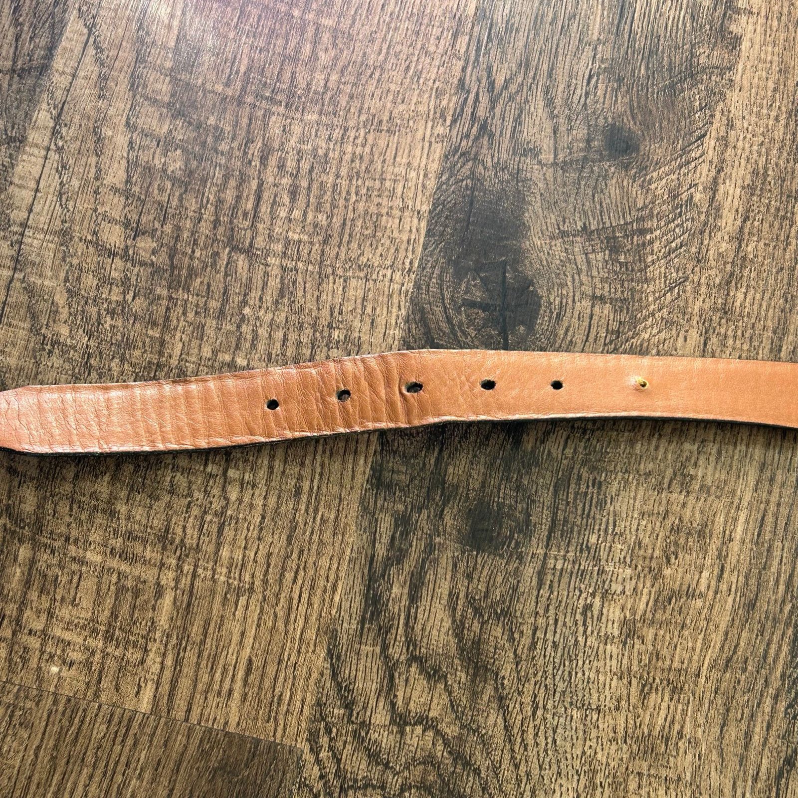 Allen Edmonds Allen Edmonds Brown Leather Belt Embossed Snake Print 42 Size 42 - 4 Thumbnail