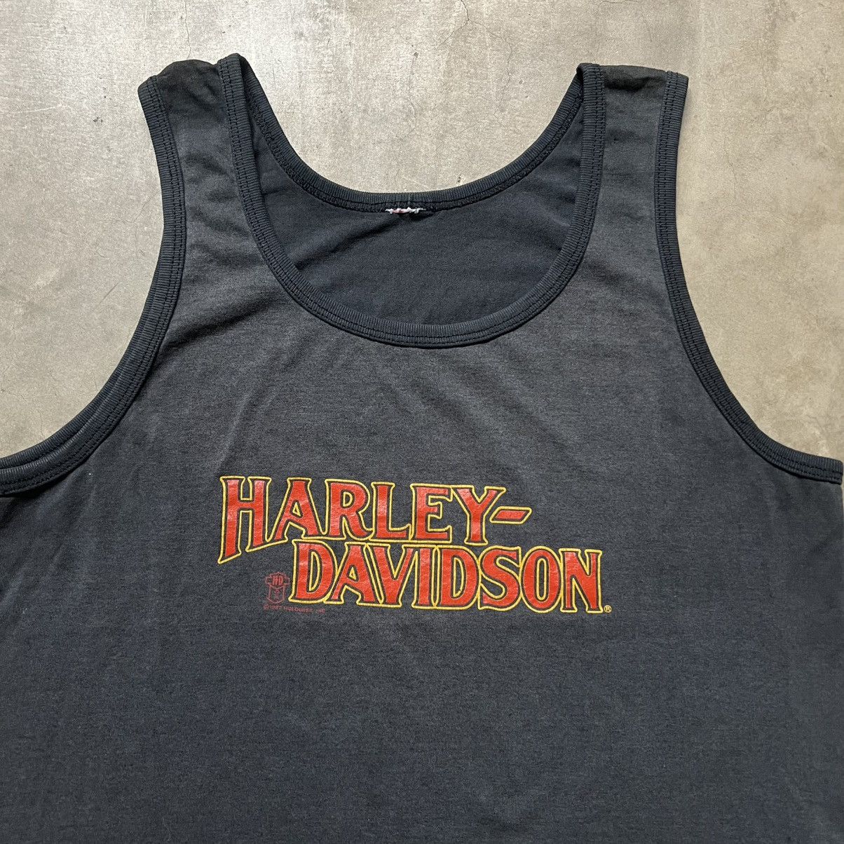 Harley Davidson × Vintage Vintage 80’s Harley Davidson 🇺🇸 Faded Tank Top Size US S / EU 44-46 / 1 - 1 Thumbnail