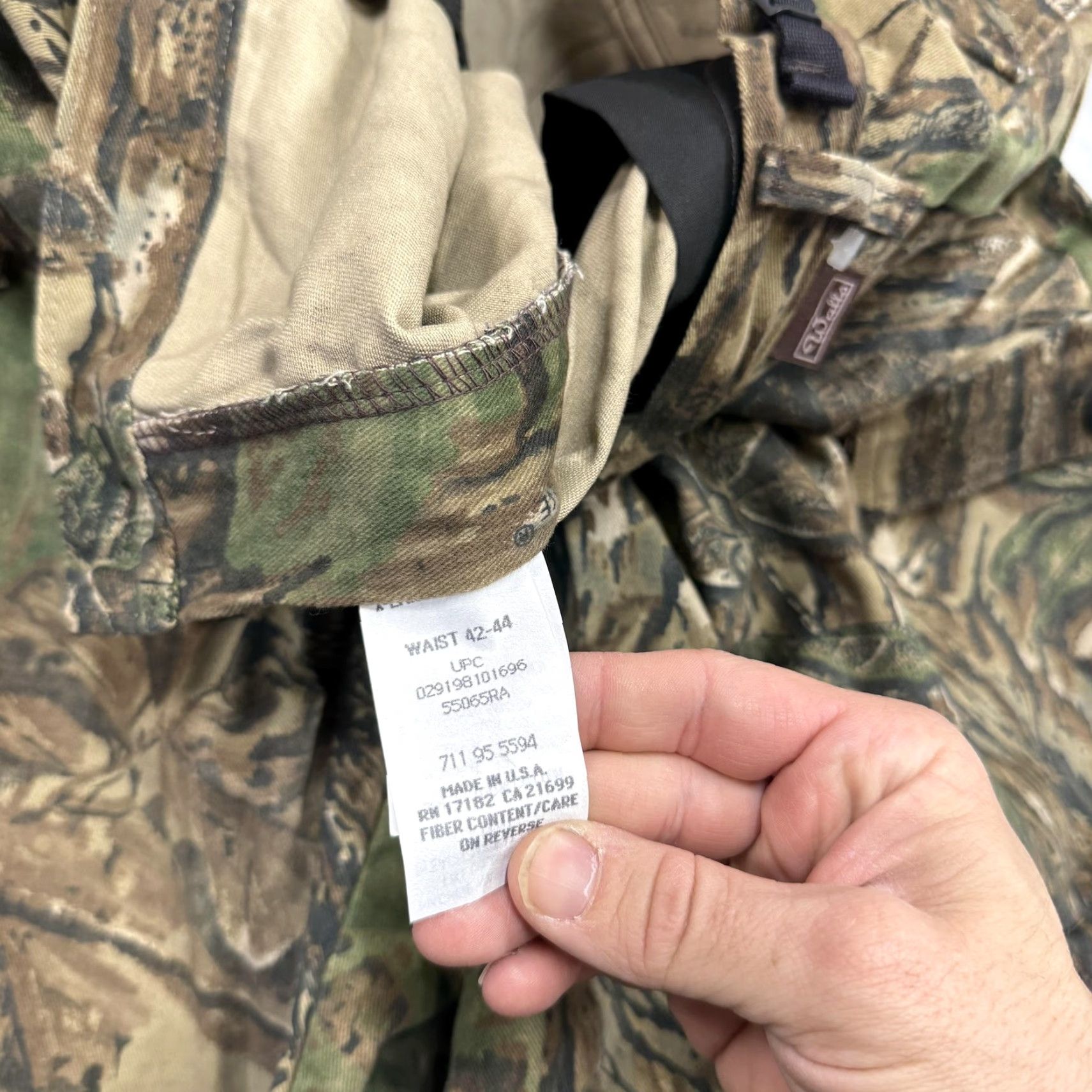 Walls VINTAGE Walls pants Mens XL Regular Camouflage Cargo Workwear Pockets Zipper Fly Hem Drawstring 715 559A Green 31 in Inseam Size US 36 / EU 52 - 3 Thumbnail