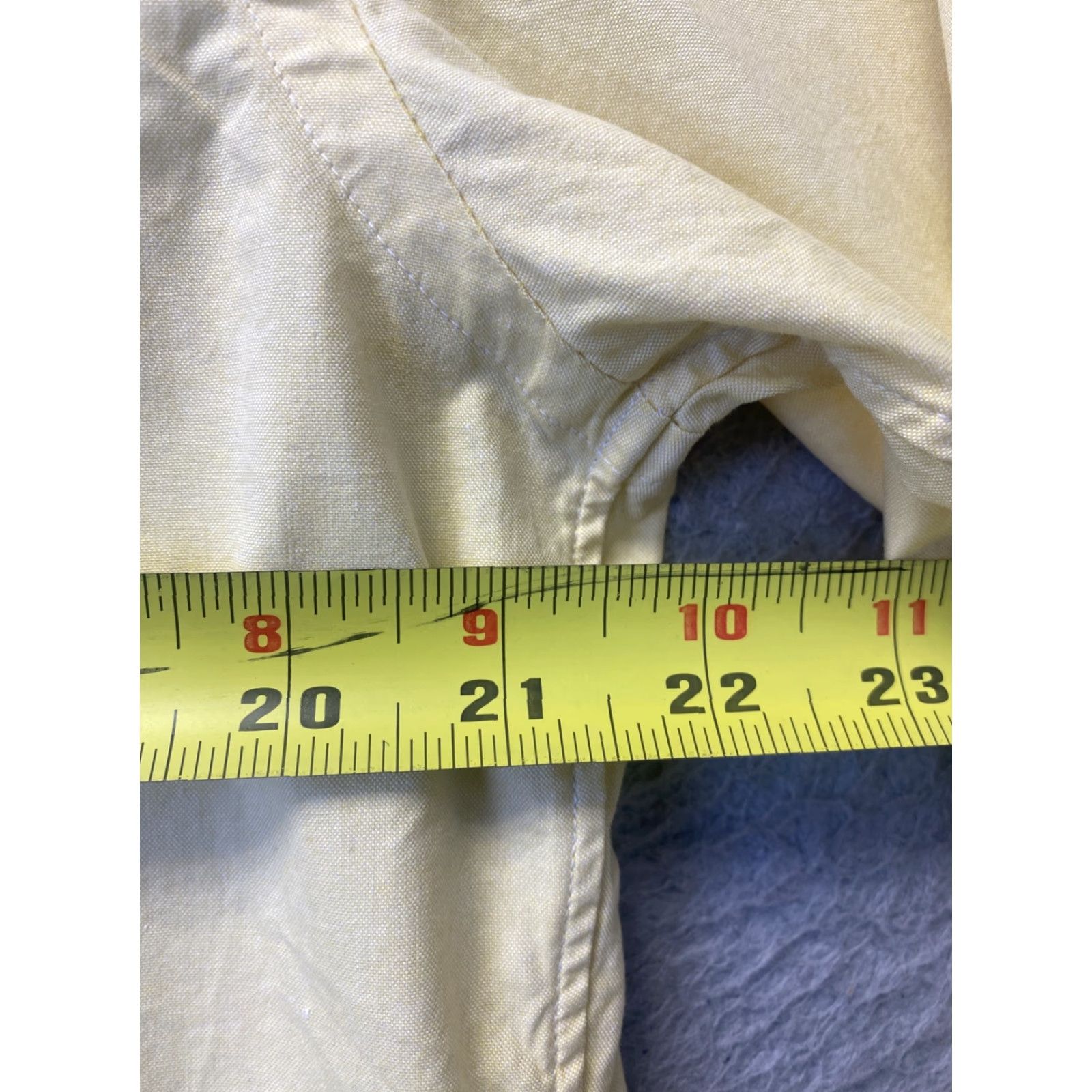 Vintage J.Crew Button Down Shirt Women Large Yellow Long Sleeve Cotton Career Blouse Size L / US 10 / IT 46 - 6 Thumbnail