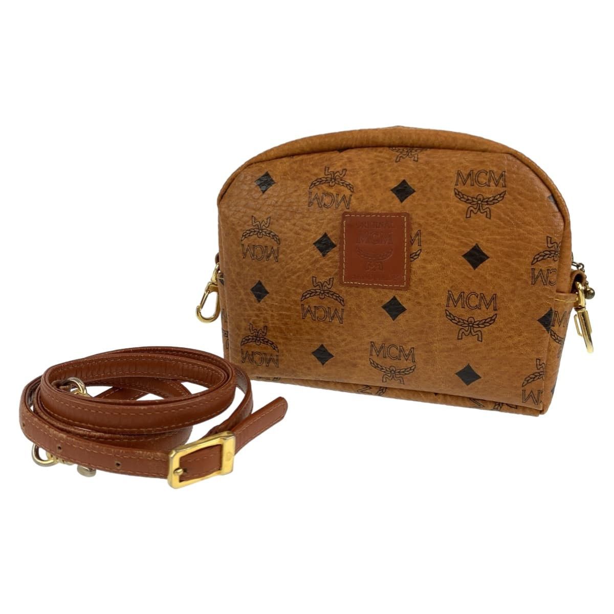 MCM MCM MCM Brown Leather Shoulder Bag for Women Leather Crossbody Bag in Very Good Condition Size ONE SIZE - 1 Thumbnail