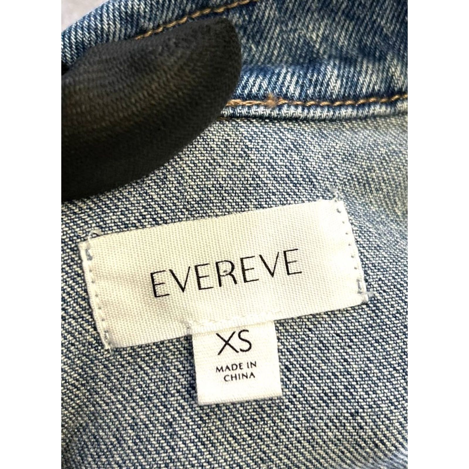 Denime Evereve Blue Cotton Denim Vest Womens XS Size XS / US 0-2 / IT 36-38 - 3 Thumbnail