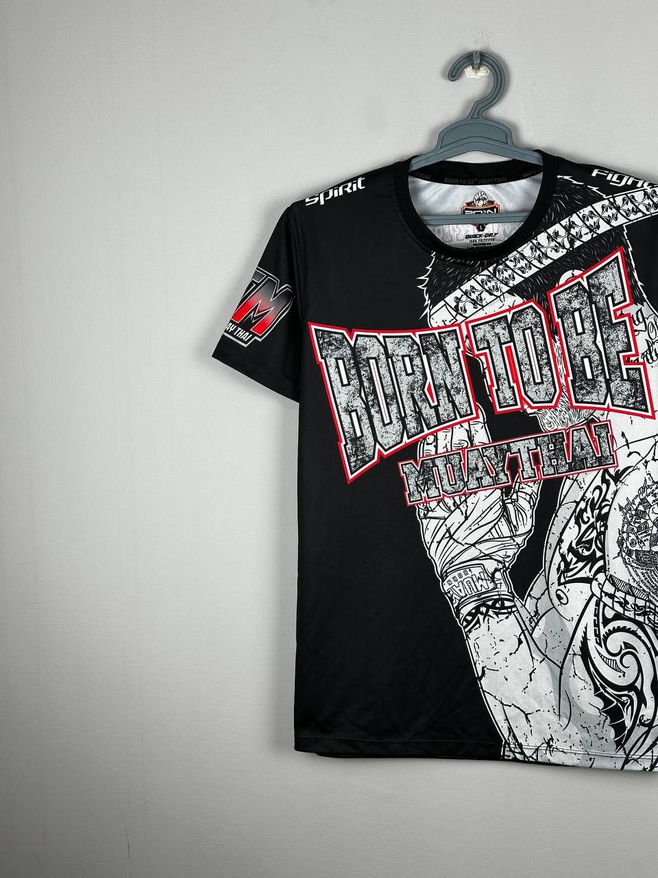 Vintage Muay Thai Fight Born Training Sport Rush Guard T Shirt Size US L / EU 52-54 / 3 - 2 Thumbnail