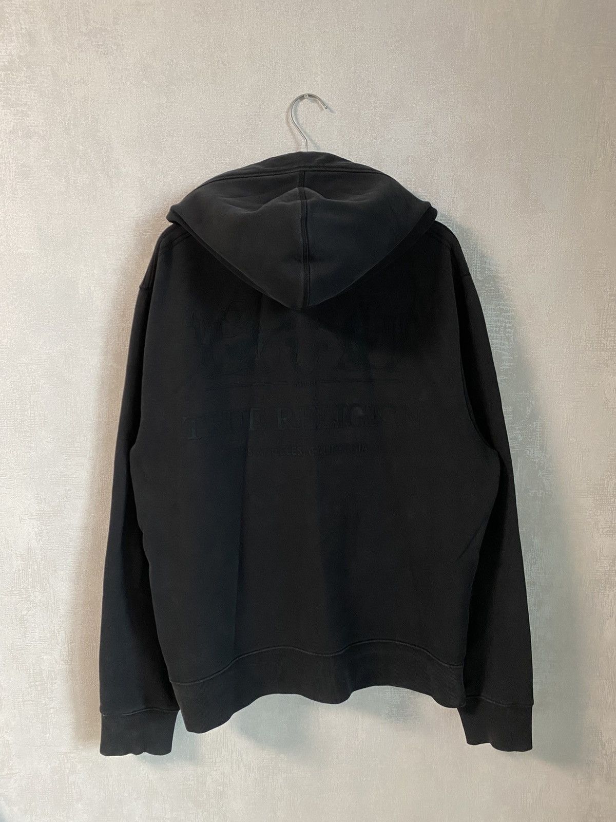True Religion 💥VINTAGE TRUE RELIGION BIG BACK LOGO FADED ZIP HOODIE Y2K Size US XL / EU 56 / 4 - 1 Thumbnail