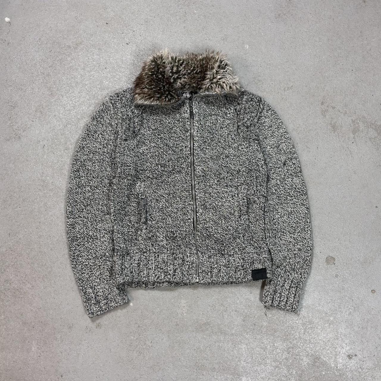 Japanese Brand × Vintage Vintage y2k affliction style opium fur ribbed sweater Size US L / EU 52-54 / 3 - 1 Thumbnail