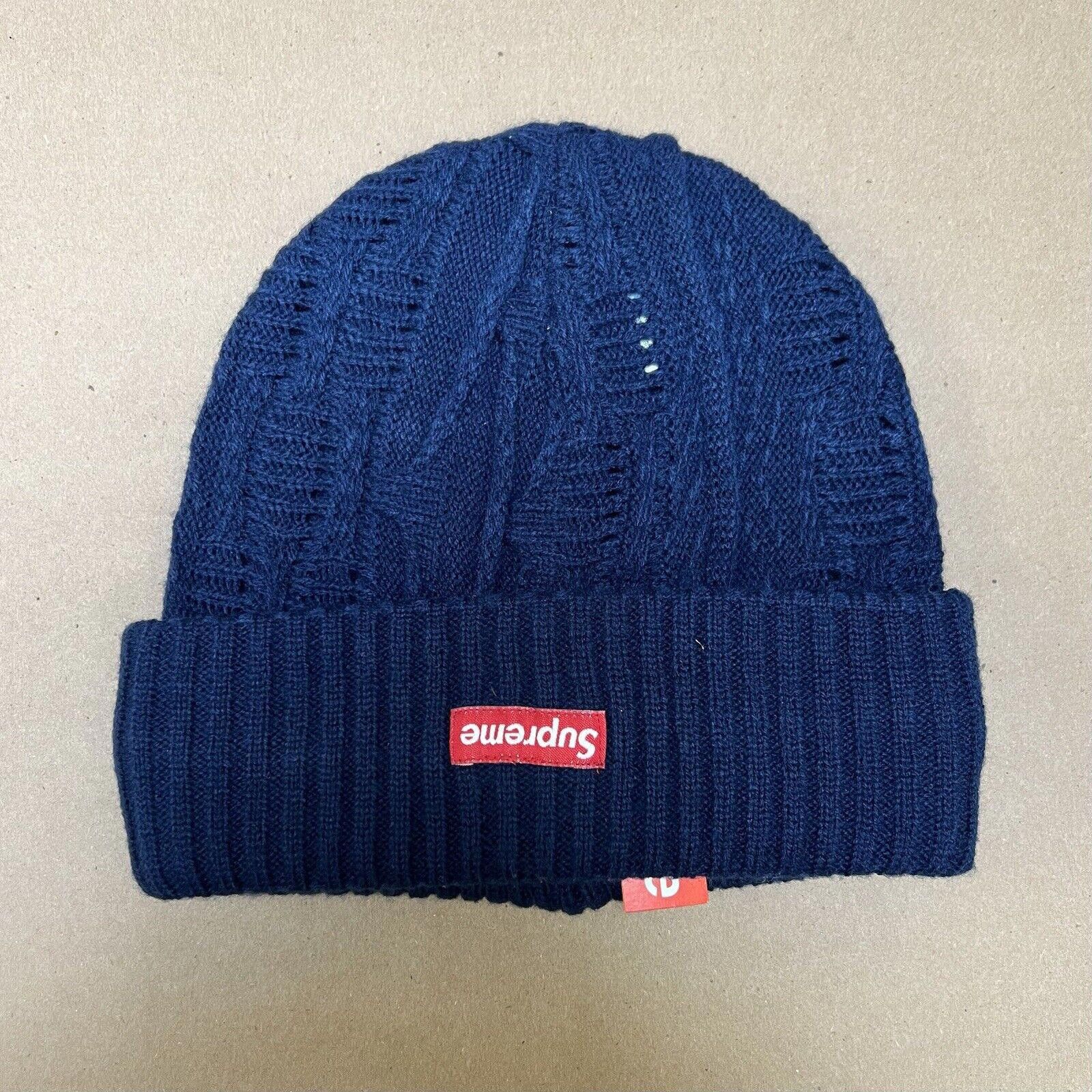 Supreme FW13 Supreme Cosby Beanie Navy Rare Upside Down Logo 2013 Size ONE SIZE - 1 Thumbnail