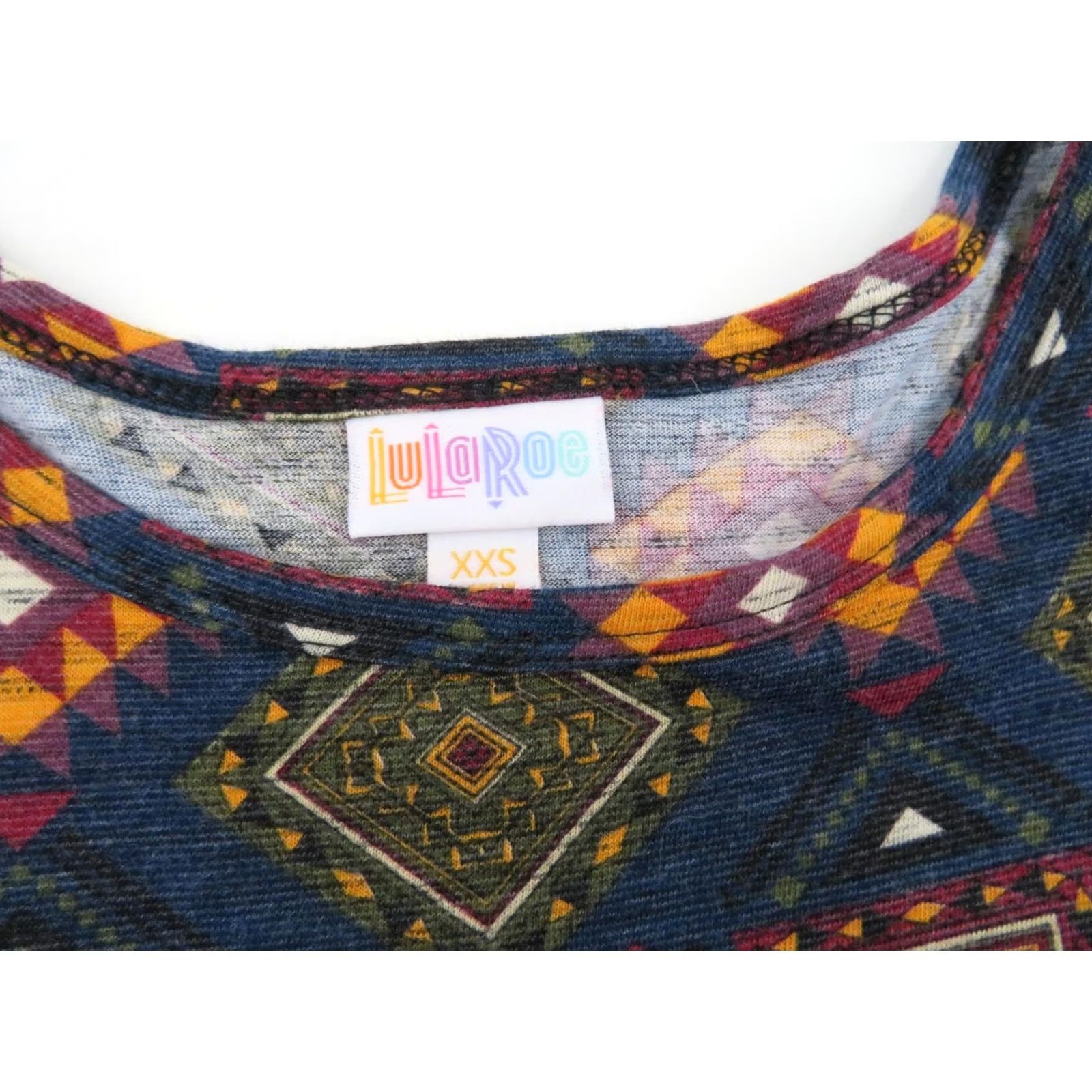Vintage LuLaRoe Carly Dress 2XS Aztec Geometric Stretch EUC Womens Shirt Dress Size XXS / US 00 / IT 34 - 5 Thumbnail