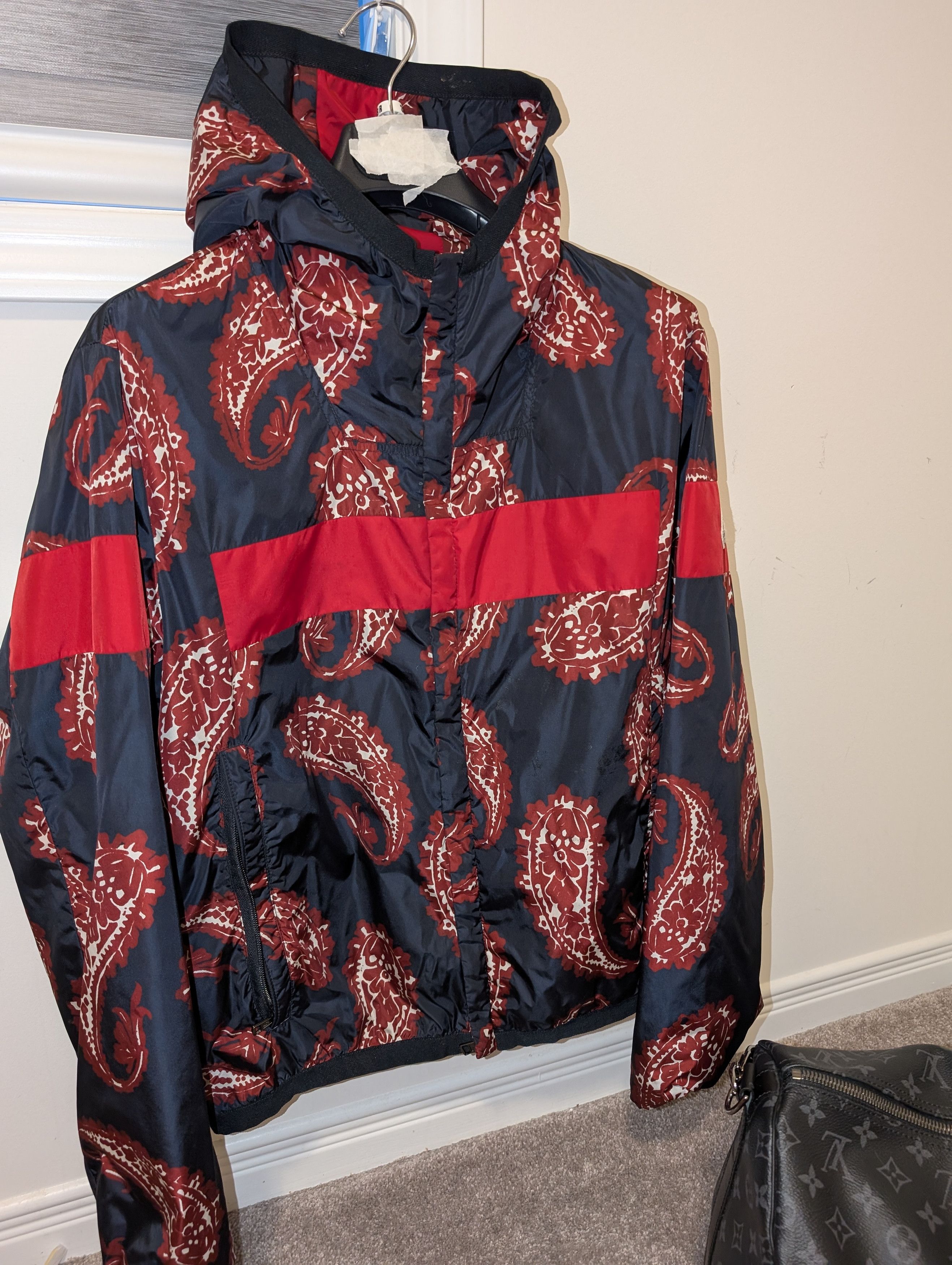 Moncler Paisey Red Light Jacket Sz 3