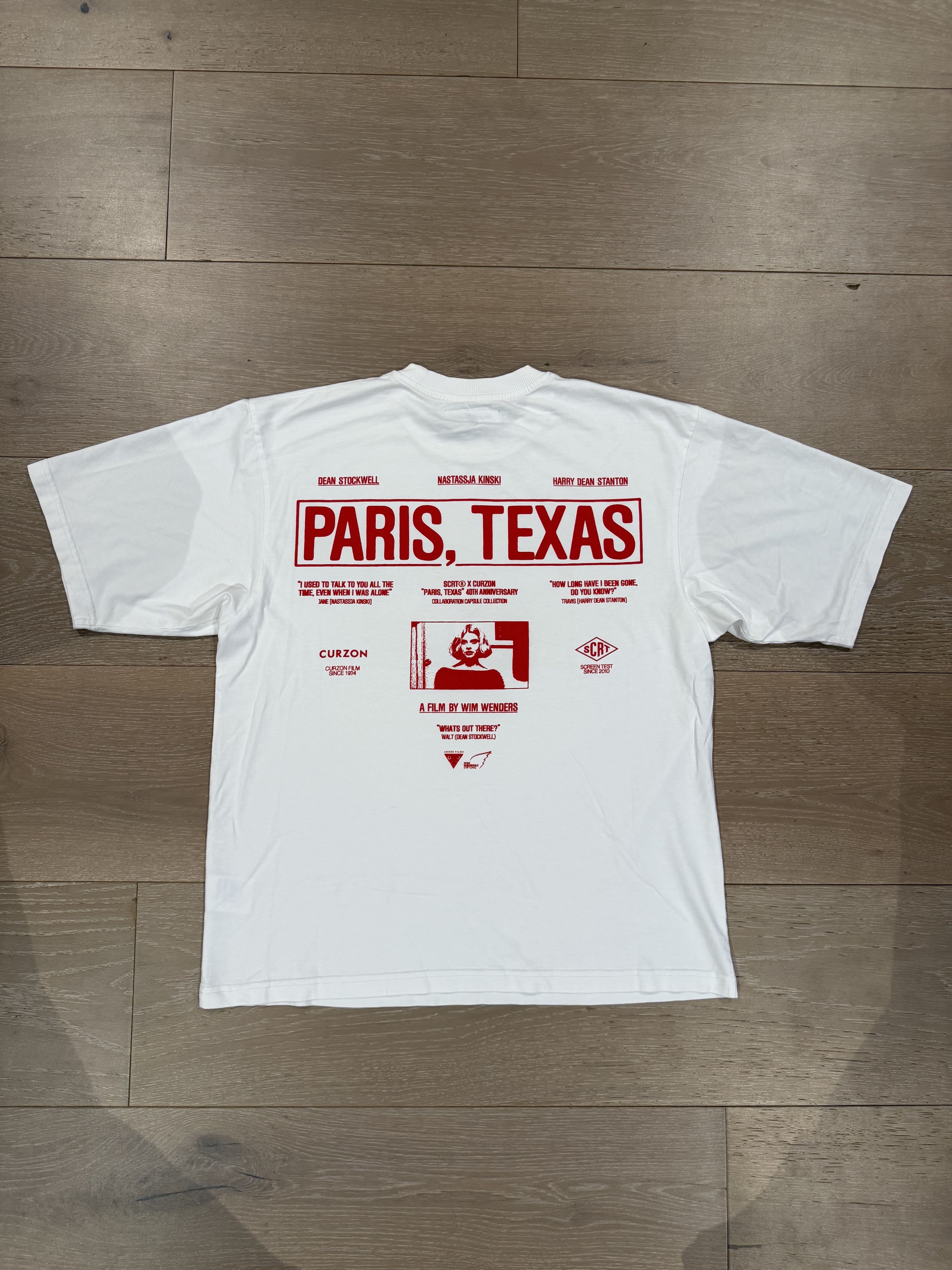SCRT 💚 SCRT x Wim Wenders Foundation PARIS, TEXAS White Tee NEW Size US S / EU 44-46 / 1 - 8 Thumbnail