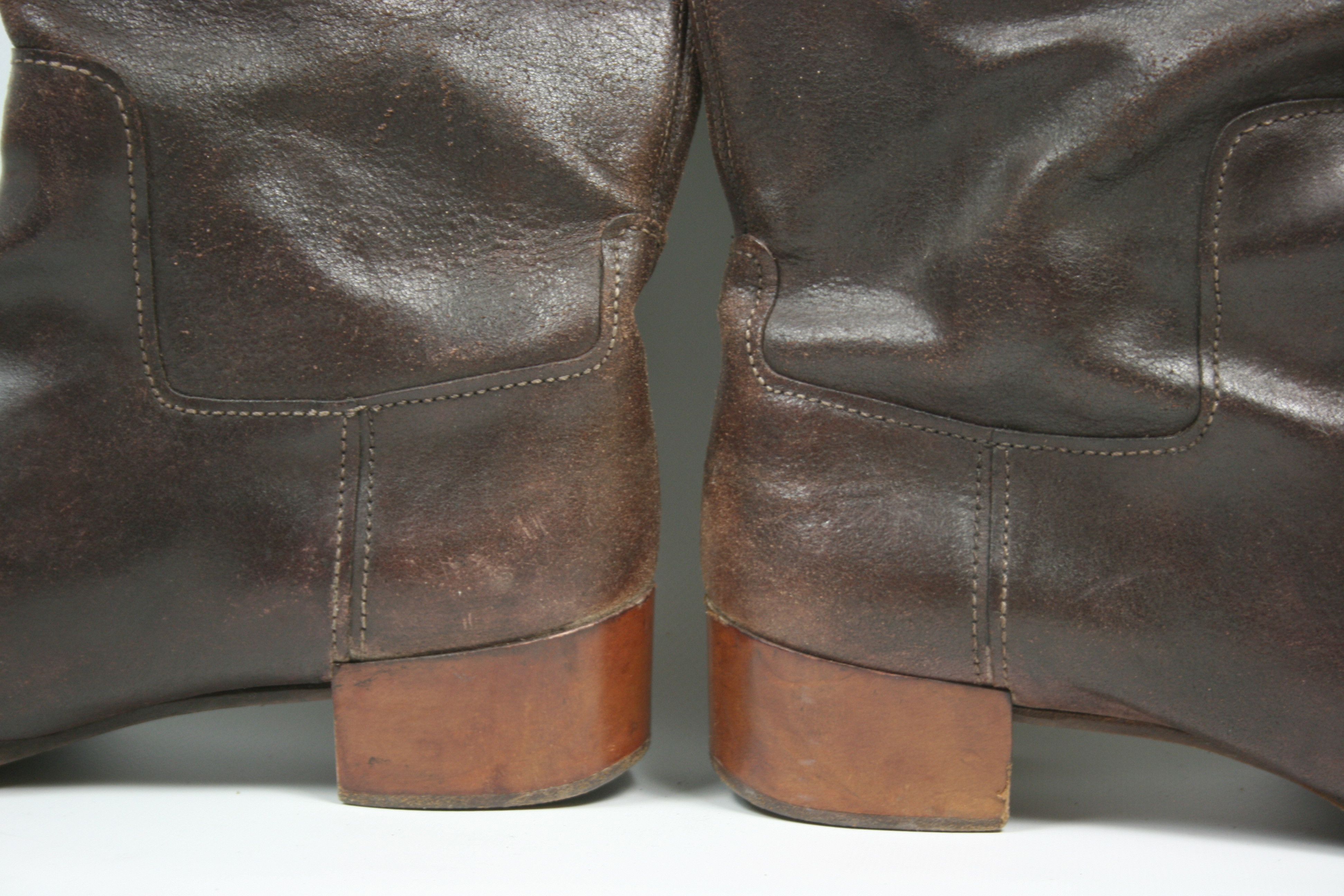 Giorgio Armani 90S Archive Riding Distressed Knee Boots Size US 9 / IT 39 - 10 Thumbnail