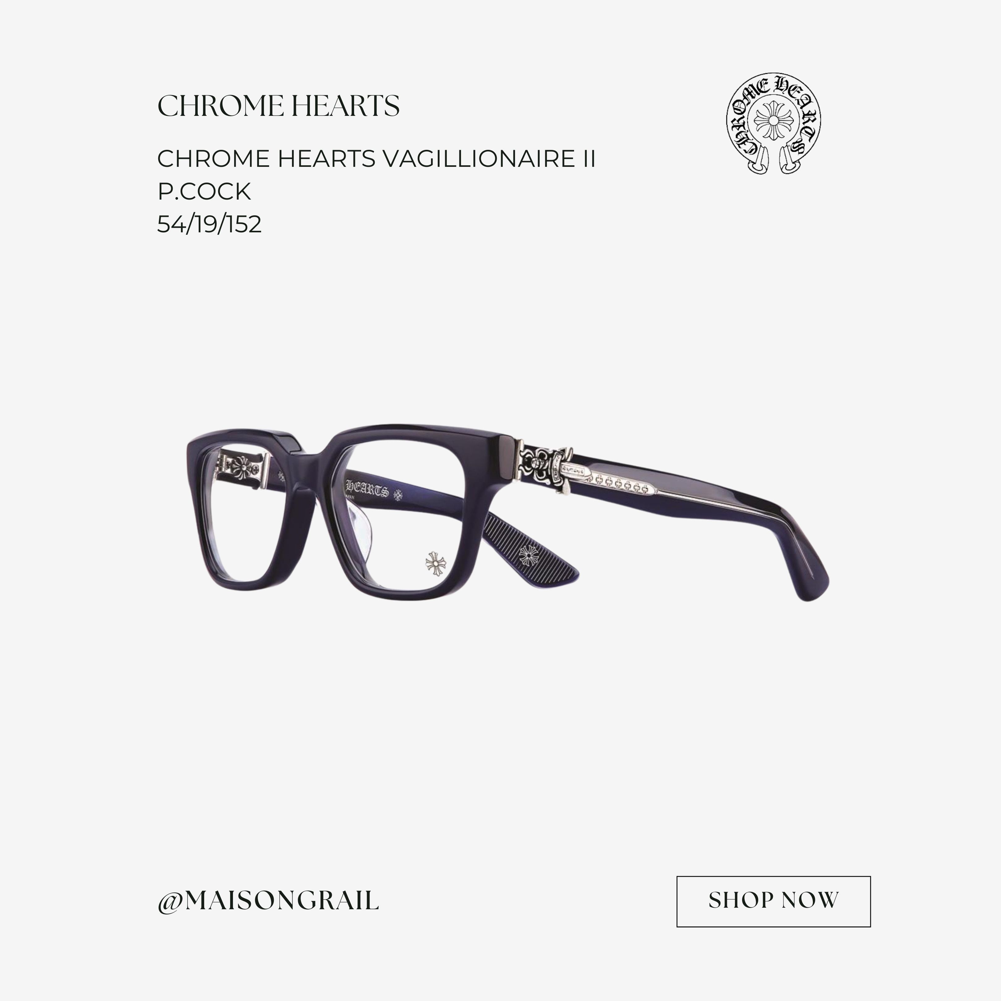 Chrome Hearts CHROME HEARTS VAGILLIONAIRE II EYEGLASSES Size ONE SIZE - 1 Thumbnail
