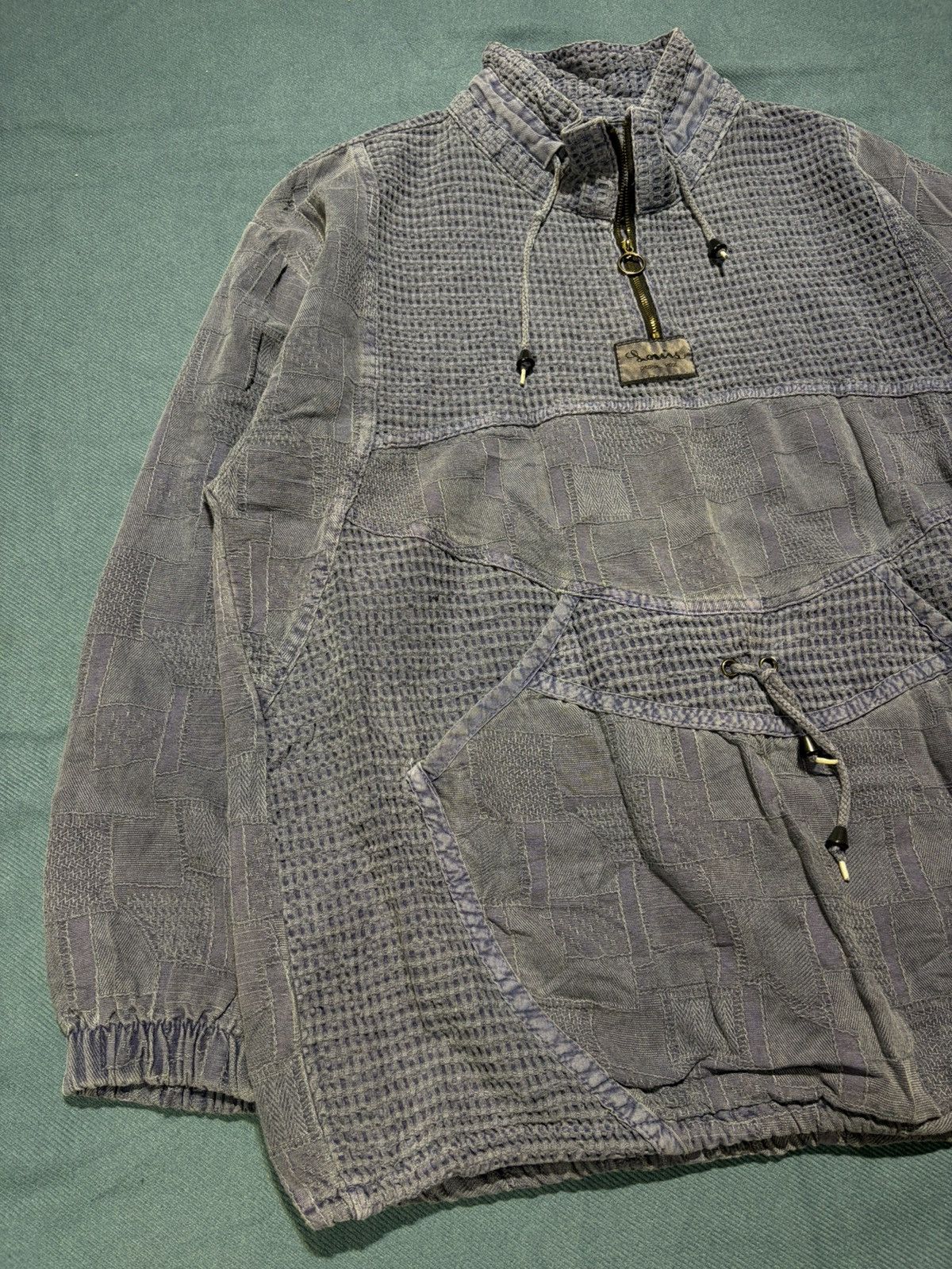 Vintage Vtg drawstring high collared anorak sutro patchwork jackets Size US L / EU 52-54 / 3 - 2 Thumbnail