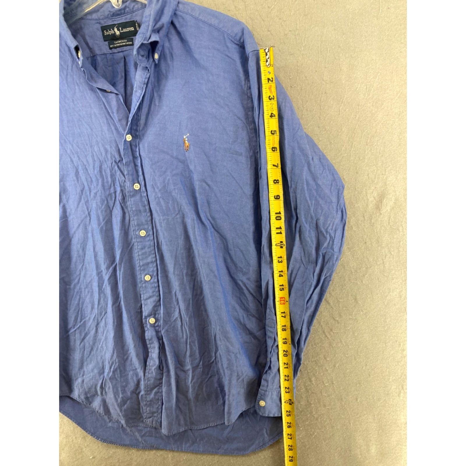 Ralph Lauren Ralph Lauren Mens Shirt 16 Blue Yarmouth Long Sleeve Button-Up 16 Blue Mens Shirt Long Sleeve 16 Blue Yarmouth Classic Preppy Size US L / EU 52-54 / 3 - 4 Thumbnail