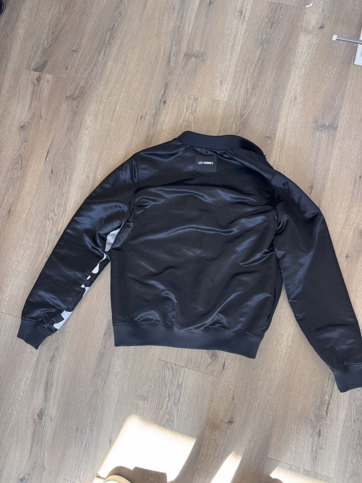 Les Hommes BLACK SURREALISTIC FACE PRINT BOMBER JACKET Size US M / EU 48-50 / 2 - 4 Thumbnail