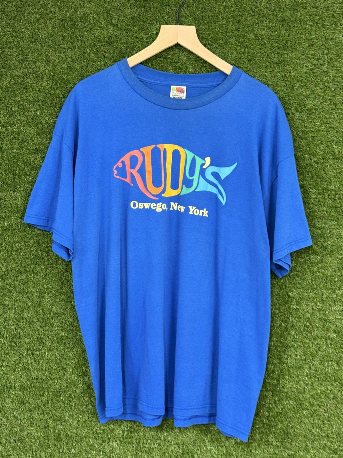 Vintage Vintage Fruit Of Loom Bar Rudys NY Beer Blue Tee FOl XXL 2XL Size US XXL / EU 58 / 5 - 1 Thumbnail