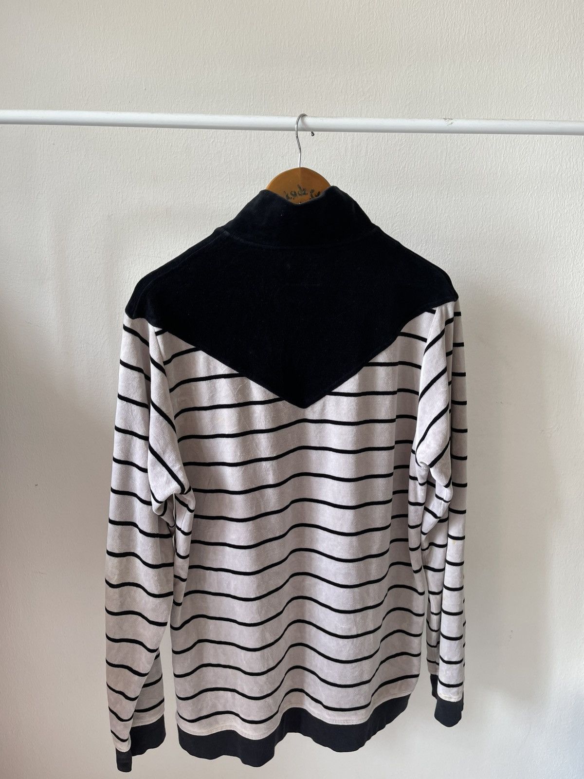 Supreme 2014 Supreme Velour Stripe Half Zipper Size US L / EU 52-54 / 3 - 7 Thumbnail