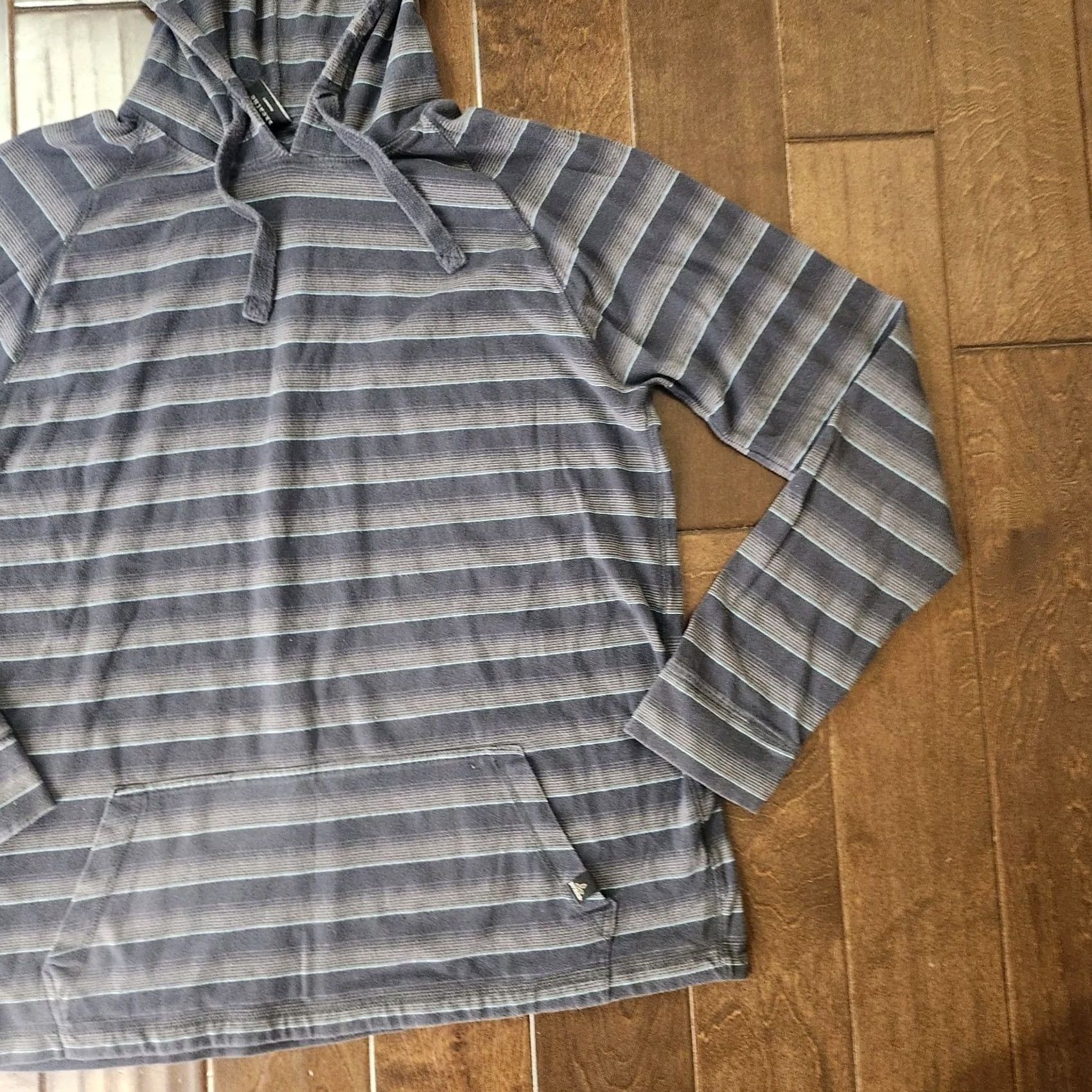 Bravado Breathe Brava Mens XL Striped Pullover Hoodie Lightweight Surf Skate Colorful Multicolor Cotton Spandex Drawstring Shirt Mens XL Hoodie Size US XL / EU 56 / 4 - 6 Thumbnail