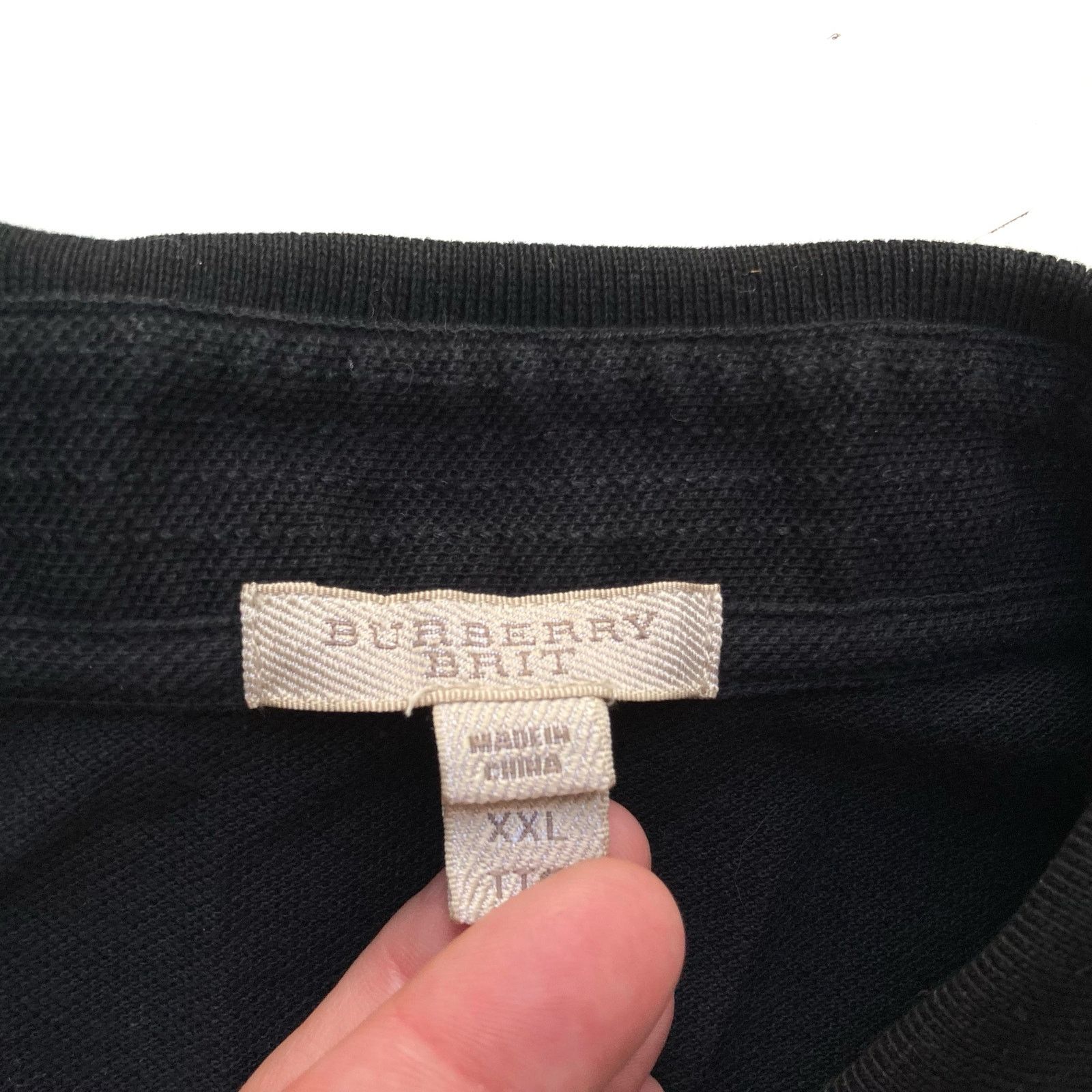 Burberry Burberry Brit Black Polo Shirt w/ Blue Knight Crest Size US XXL / EU 58 / 5 - 13 Thumbnail
