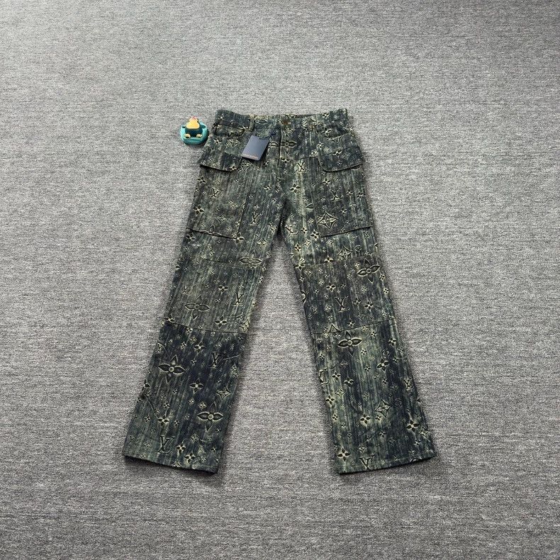 Louis Vuitton Floral Patchwork Denim Pants - dmc Size US 32 / EU 48 - 1 Thumbnail