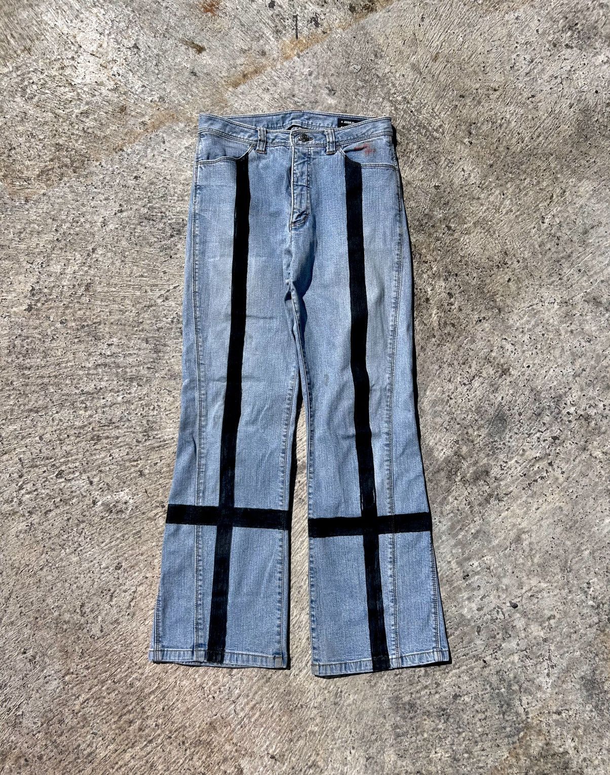 Handmade × Hysteric Glamour Jhon Jello Flare Jeans LGB style Size 29" - 1 Thumbnail