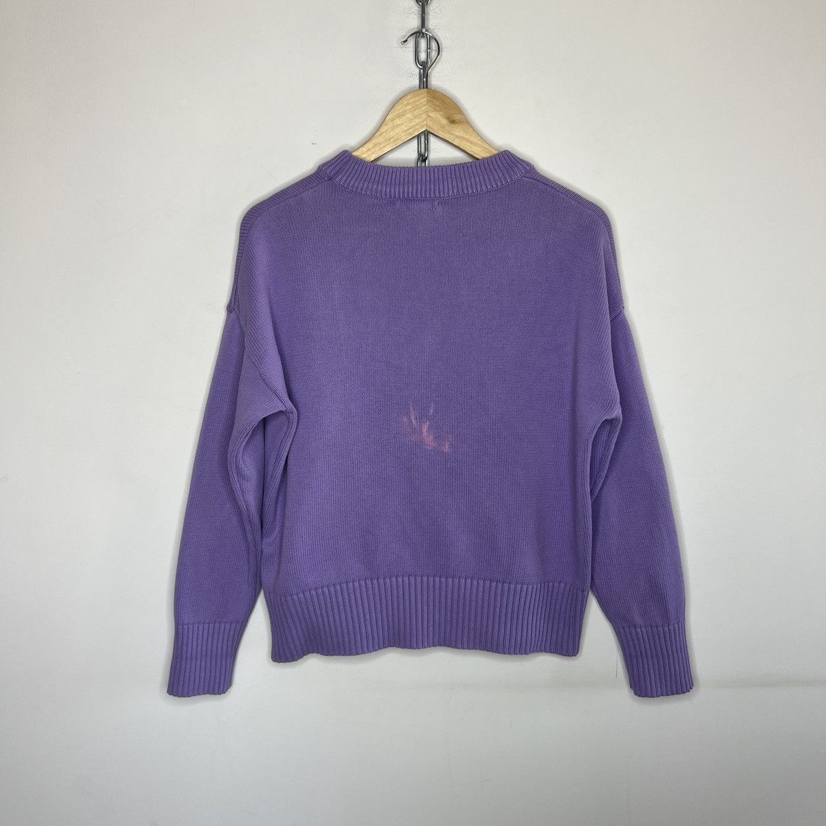 AMI × Designer AMI sweater jumper knitwear boxy purple Size M / US 6-8 / IT 42-44 - 9 Thumbnail