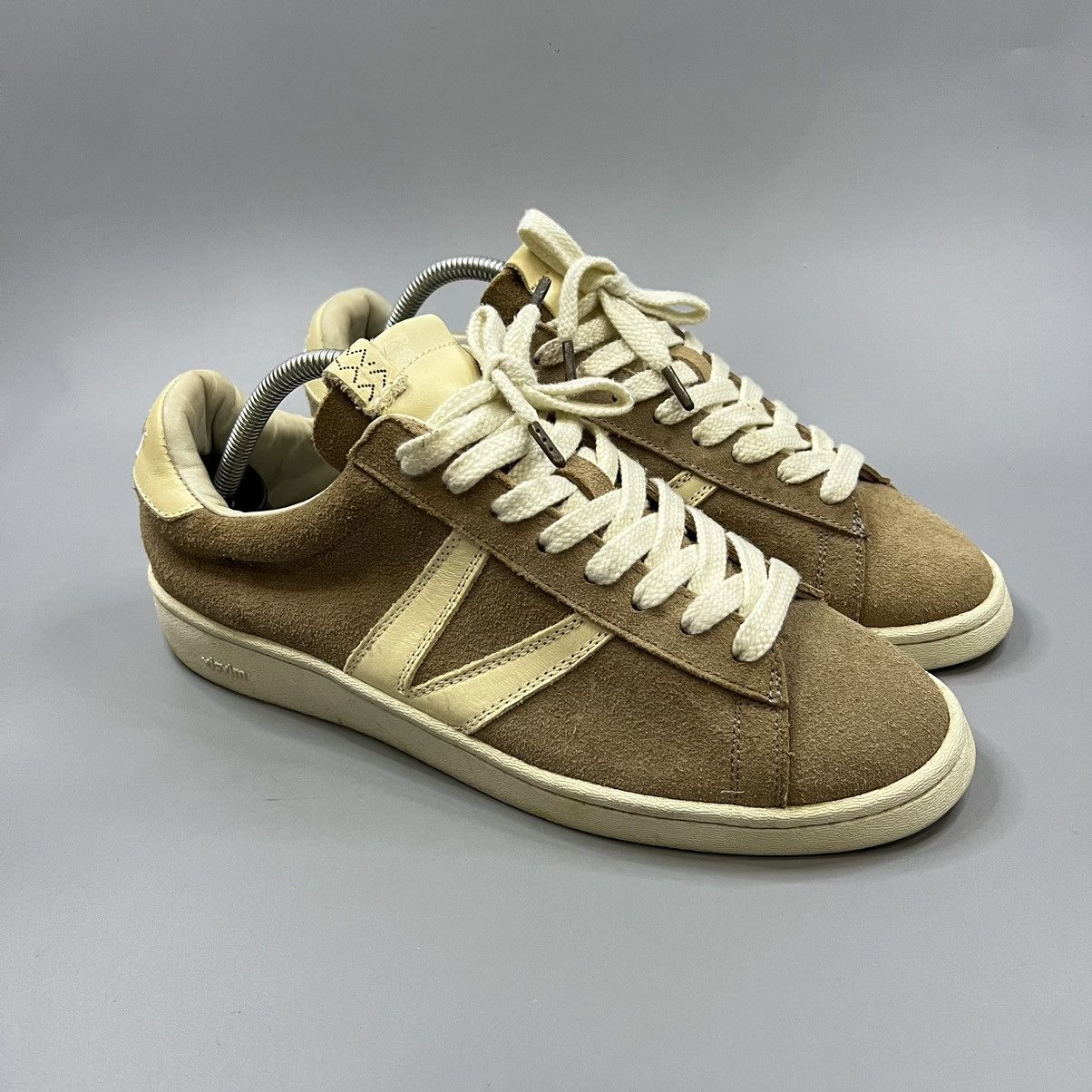 Visvim Corda-Folk Leather Trimmed Suede Sneaker