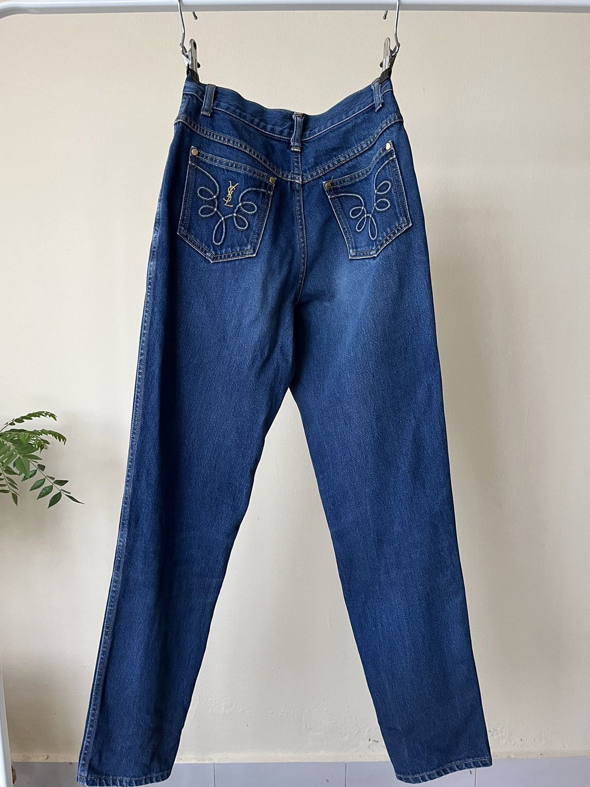 Yves Saint Laurent Yves Saint Lauren Embroidered Logo Size 24" / US 00 / IT 34 - 1 Thumbnail