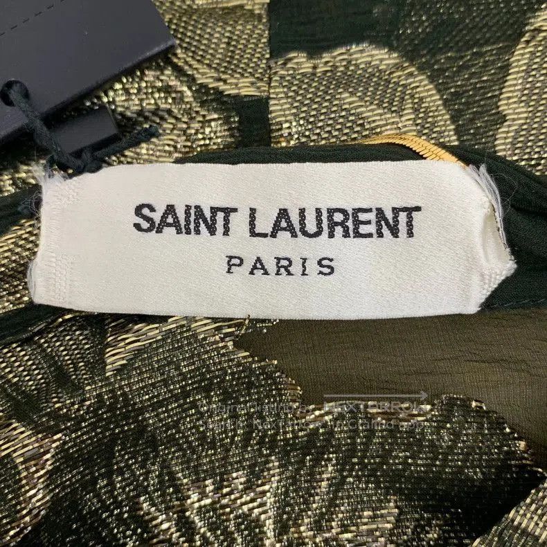 Other YSL Green Floral Embroidered Silk Dress. Size M / US 6-8 / IT 42-44 - 6 Thumbnail