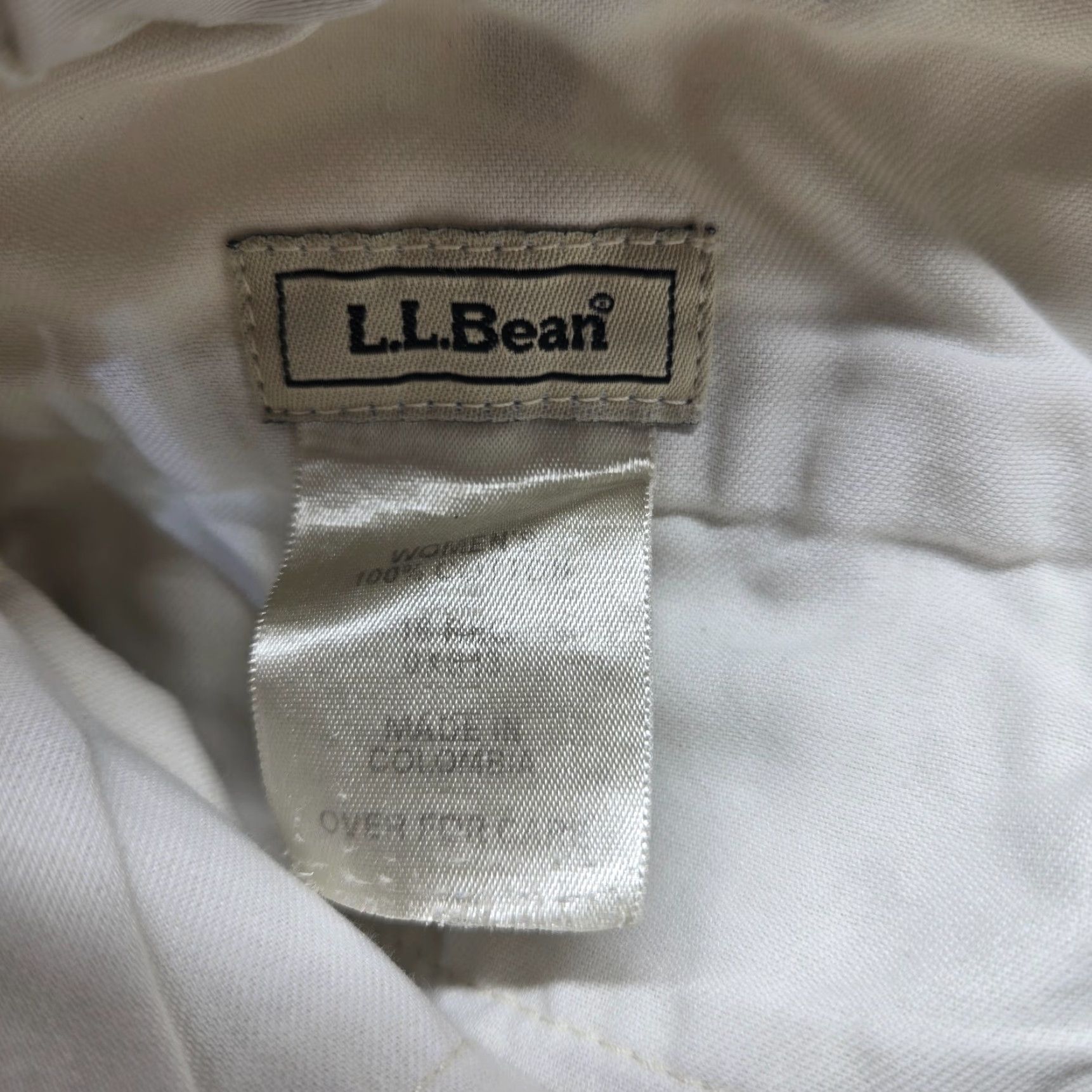 Vintage L.L. Bean Original Fit Stright Pants Cream Women's Size 16 Chin o Pants Ivory Cotton Canvas Classic Regular Fashion Womens Size 38" / US 16 / IT 52 - 3 Thumbnail