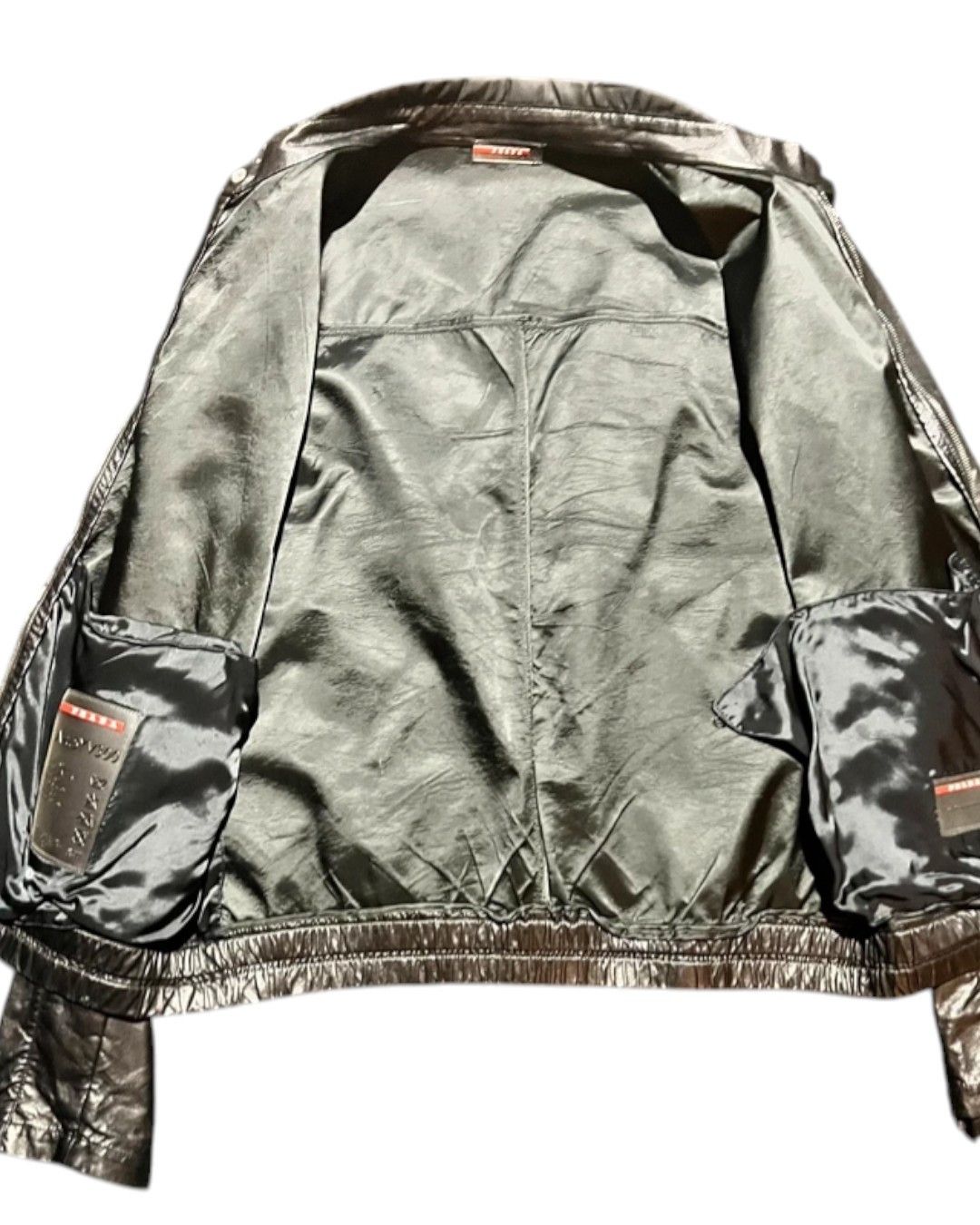 Prada PRADA SPORT LAMBSKIN LEATHER BIKER JACKET Size US L / EU 52-54 / 3 - 3 Thumbnail
