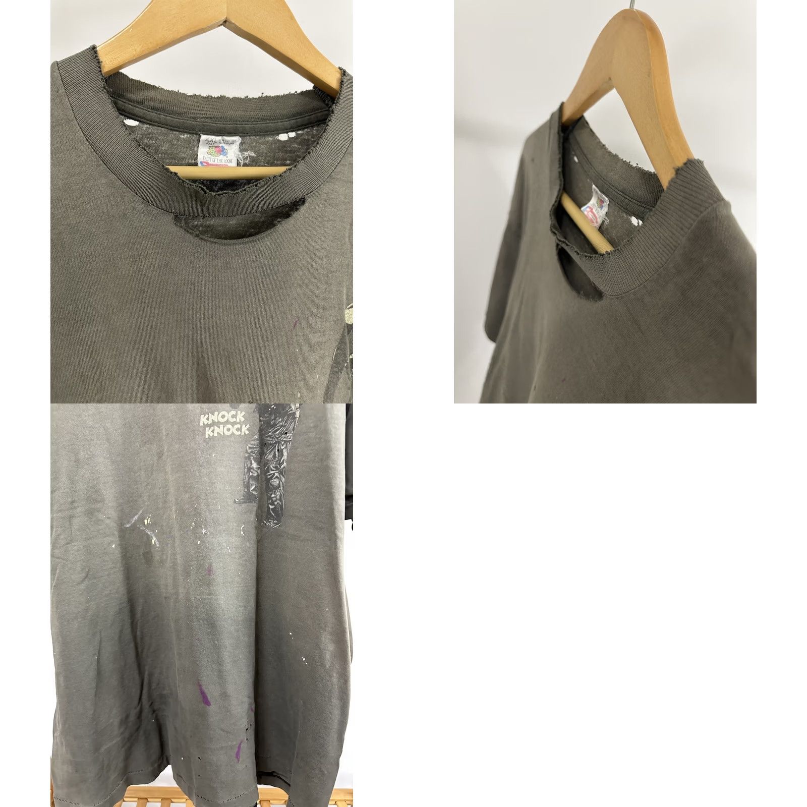 Fruit Of The Loom VTG 90s SWAT Military We Make House Calls Gun Gradient Sun Faded T-Shirt XXL Men Black Distressed Workwear Size US XXL / EU 58 / 5 - 8 Thumbnail