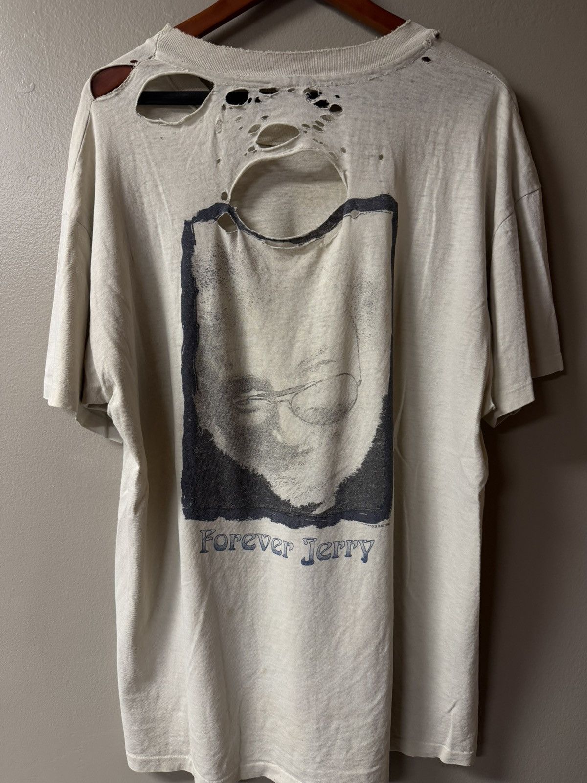 Anvil Vintage 90s Faded & Thrashed Greatful Dead Jerry Forever Size US XL / EU 56 / 4 - 1 Thumbnail