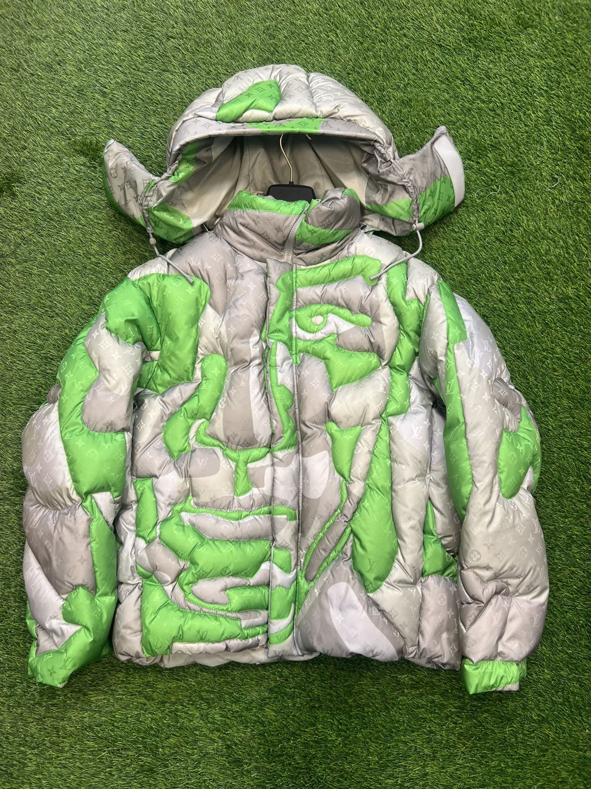 Louis Vuitton x KidSuper Patchworked Portrat Puffer Jacket