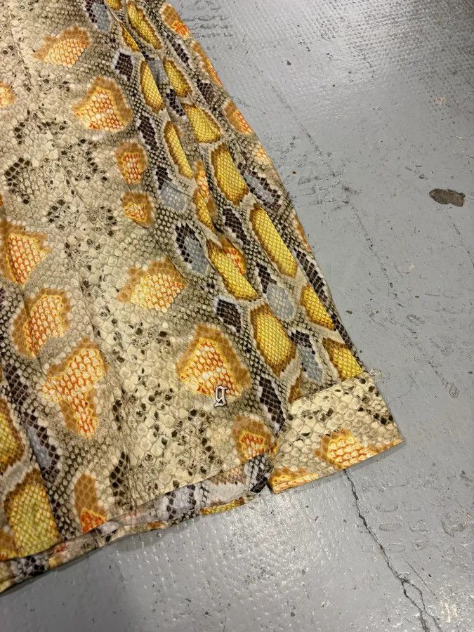 John Galliano SS2012 John Galliano Yellow Python Snake Print Silk Shirt Size US S / EU 44-46 / 1 - 8 Thumbnail