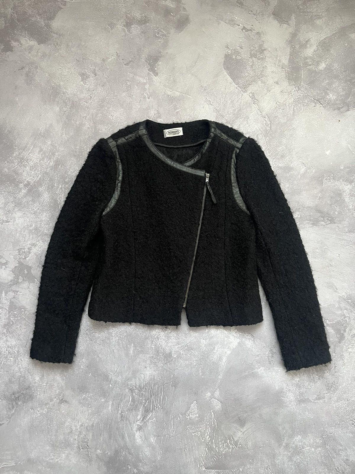 Missoni MISSONI DONNA ASYMETRIA ZIP JACKET BLACK DESIGNER Size S / US 4 / IT 40 - 1 Thumbnail