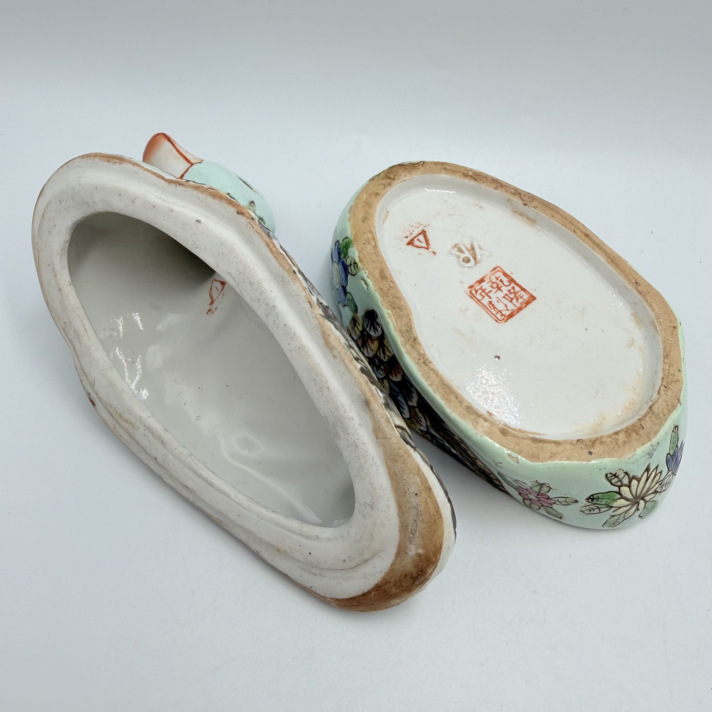 Vintage Vintage Duck Trinket Jewelry Box Hand Painted Figurine Size ONE SIZE - 2 Thumbnail