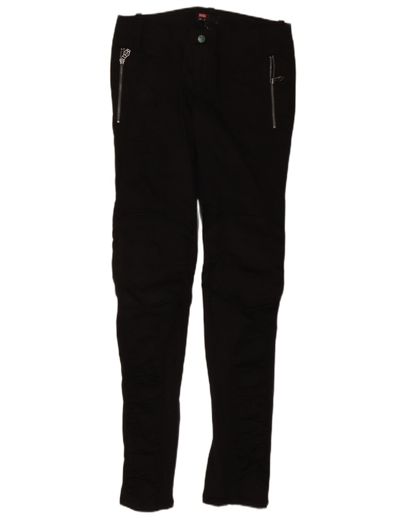 Diesel Womens Slim Casual Trousers W29 L33 Black Cotton Size 42" / US 20 - 1 Thumbnail