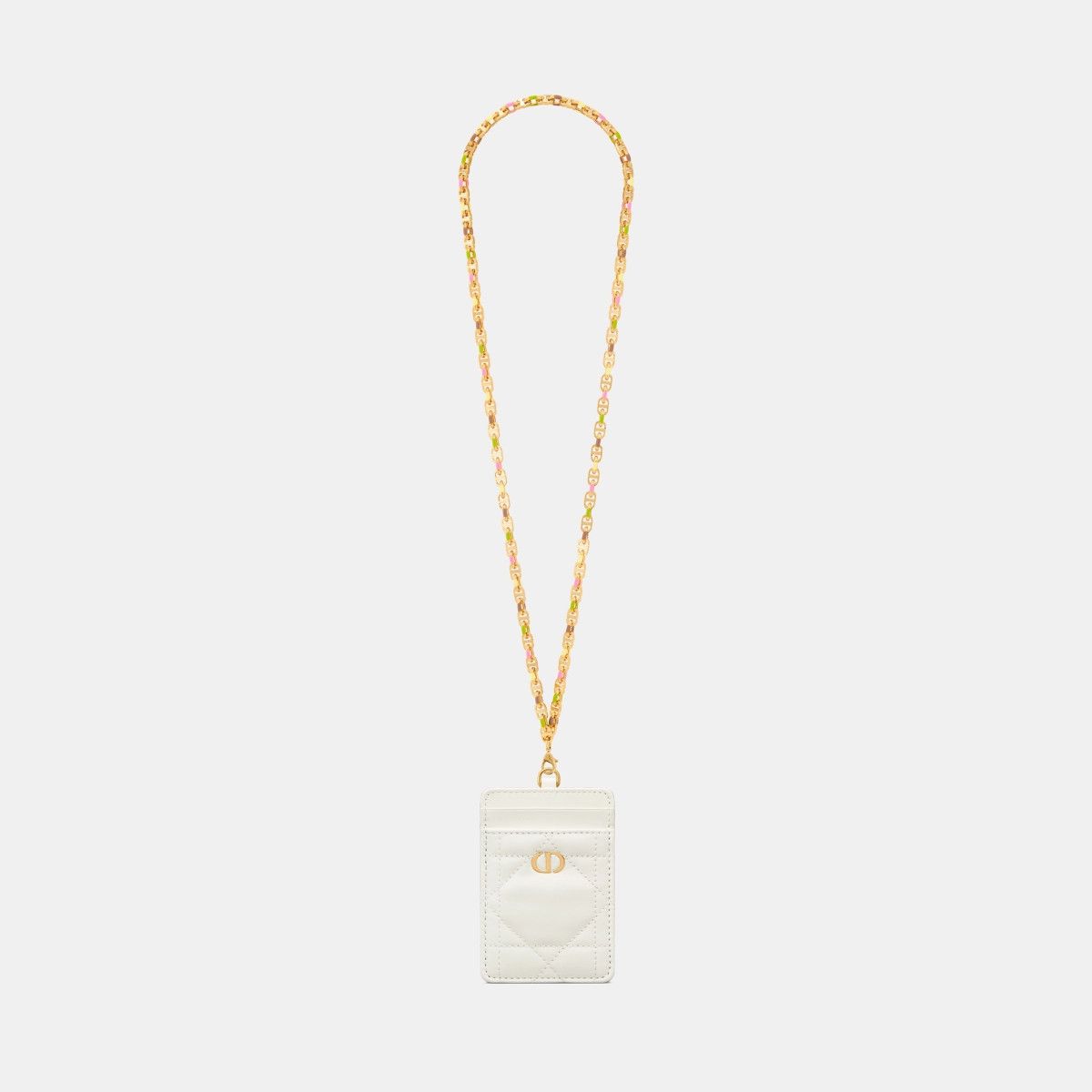 Dior o1bcso1str0226 Size:OS/ Holder with Chain in White Size ONE SIZE - 2 Thumbnail