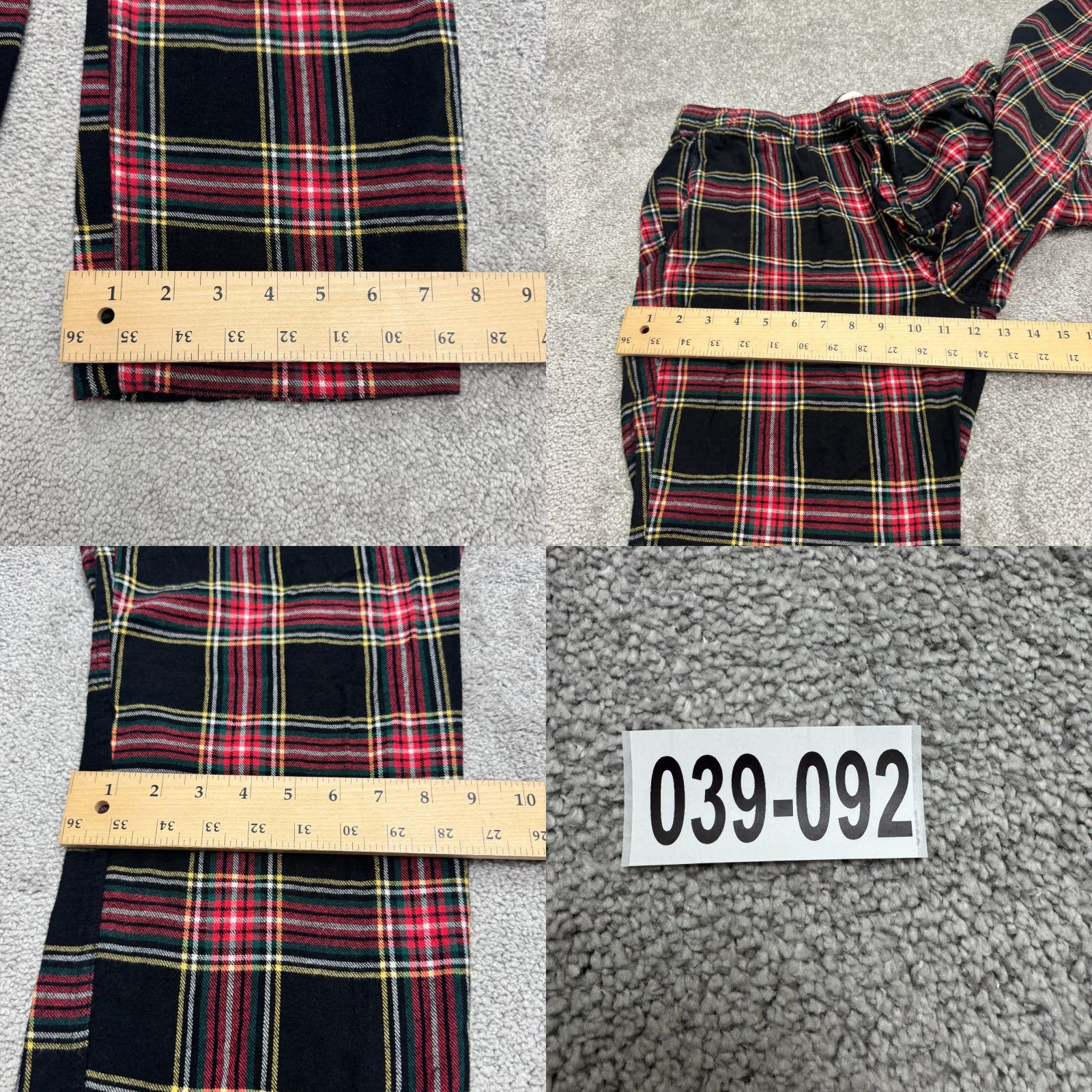 J.Crew VINTAGE J.Crew Tartan Flannel Pajama Pants Mens Medium Red Black Plaid Cotton Lounge Size US 31 - 9 Thumbnail