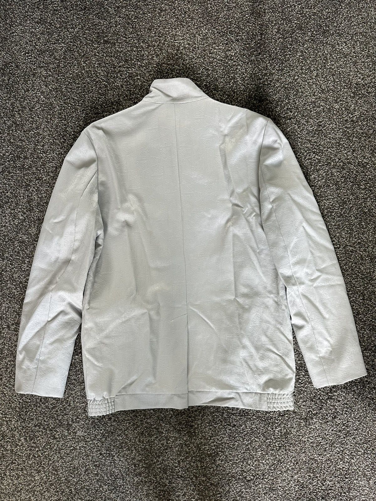 Martine Rose [NEW] $1190 SS22 Tailored Track Jacket Wool Jacquard Grey Size US M / EU 48-50 / 2 - 6 Thumbnail