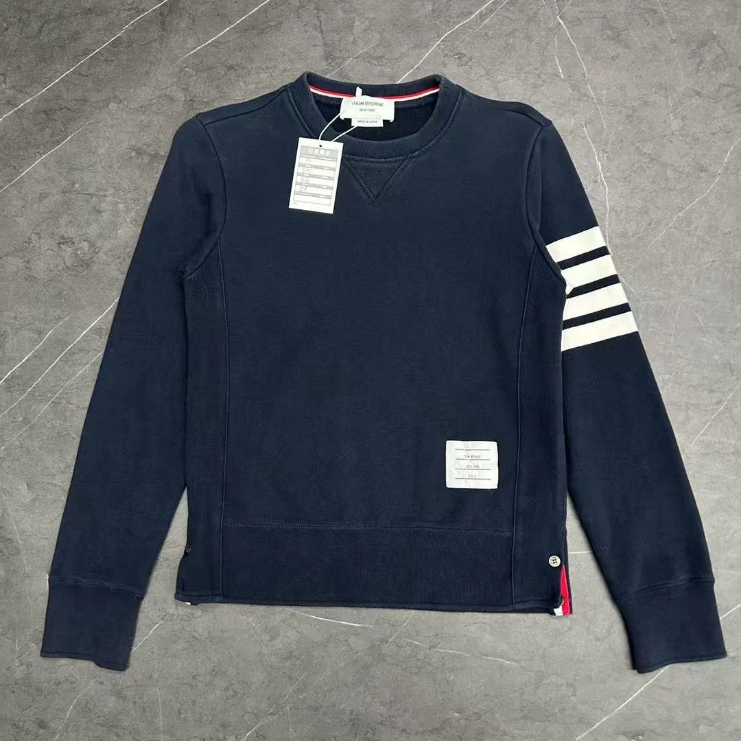 Thom Browne Thom Browne TB Navy Four-Bar Sweatshirt Size US XS / EU 42 / 0 - 1 Thumbnail