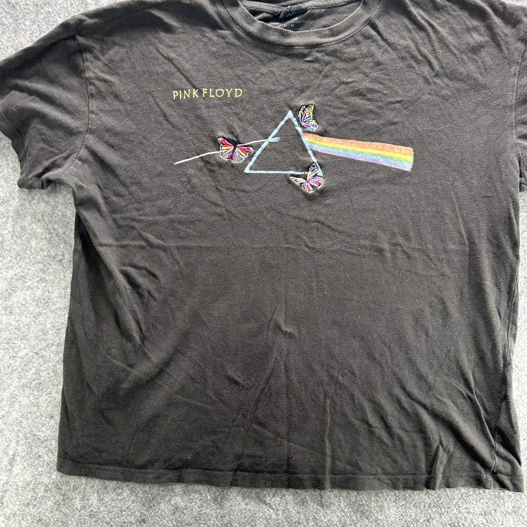 Cotton On Pink Floyd Shirt Womens Medium Black Cotton On Dark Side Butterfly Graphic Tee Size M / US 6-8 / IT 42-44 - 3 Thumbnail