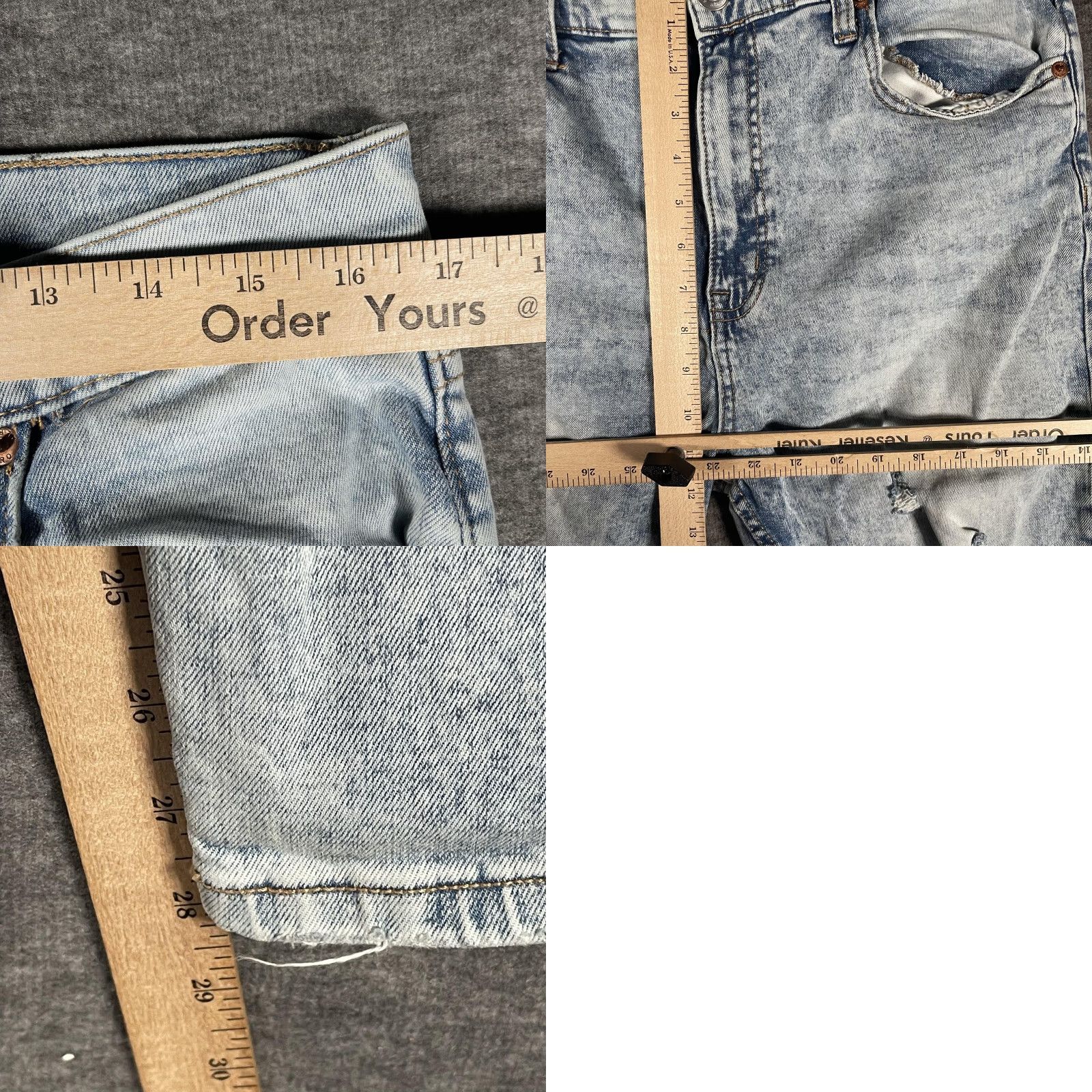 Vintage VINTAGE? No. Aeropostale Jeans Womens 14 Light Wash Cheeky Jegging Distressed Ripped Skinny Size 36" / US 14 / IT 50 - 8 Thumbnail