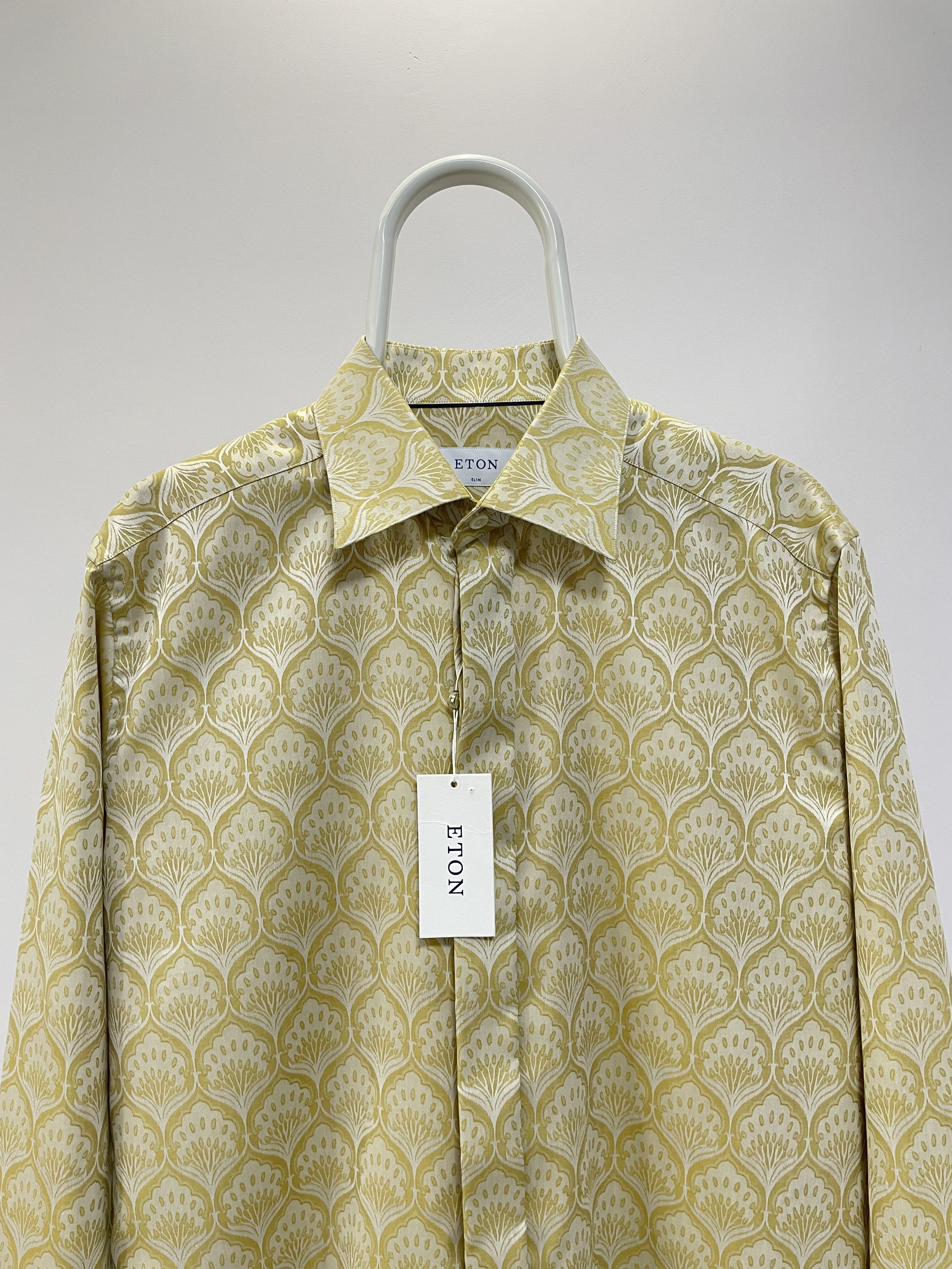 Eton ETON Signature Twill Tuxedo Shirt Art-Deco Jacquard Evening Size US L / EU 52-54 / 3 - 6 Thumbnail