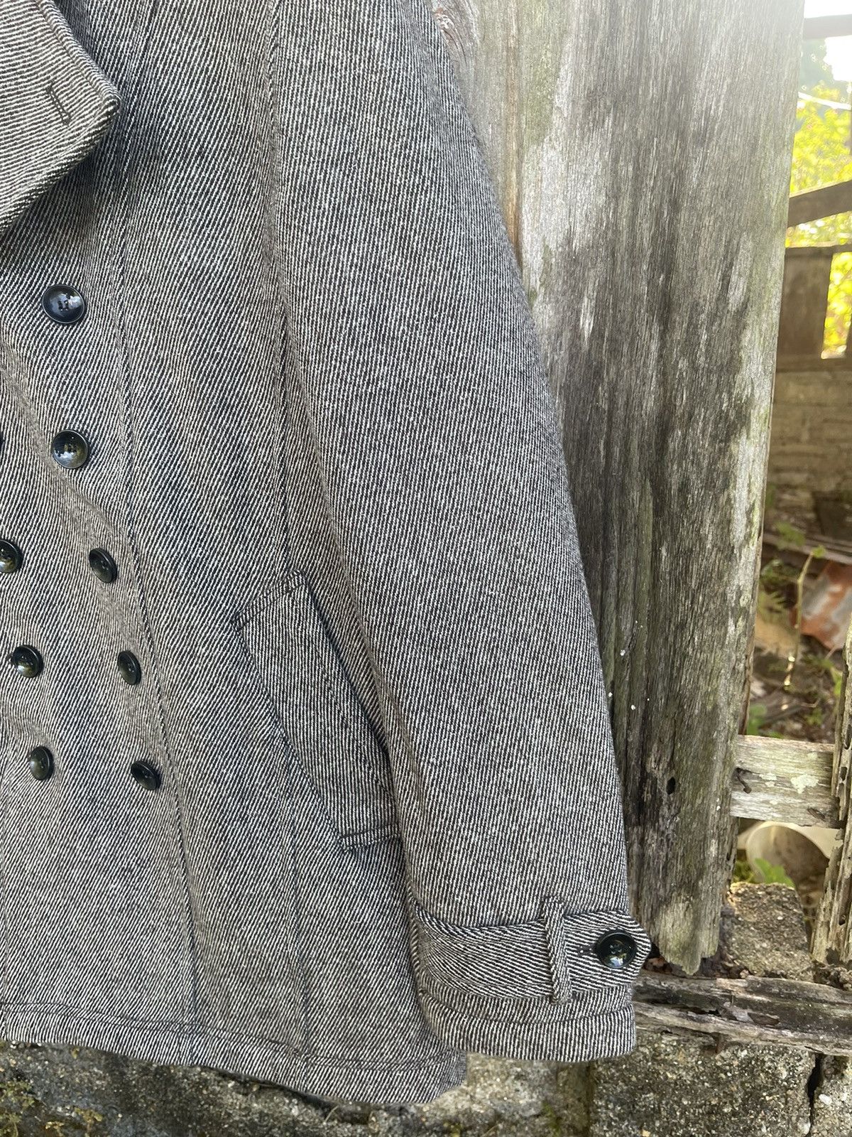 Michel Klein Klein Plus Homme Wool Peacoat - Herringbone Grey - Size 48 Size US M / EU 48-50 / 2 - 8 Thumbnail